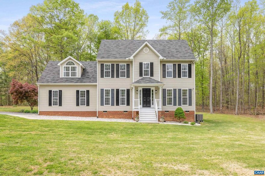 Prof pics & active on 4/15! This beautifully updated 4-bedroom, 2.5-bath home offers exceptional space, flexibility, and privacy on nearly 4.6 acres. Designed with versatility in mind, the home features TWO distinct living areas, including a unique third-floor owner?s retreat - perfect for a home office, nursery, fitness room, or private escape. This property has been meticulously maintained and thoughtfully upgraded throughout. Inside, you?ll find all new flooring, updated fixtures, fresh paint, and refreshed kitchen cabinetry complemented by stunning granite countertops. Every room has been tastefully improved, creating a cohesive, move-in-ready interior that buyers will appreciate. Major functional upgrades provide added peace of mind - see List of Improvements in photos. Step outside and enjoy the expansive acreage, partially cleared yet still offering a sense of privacy. The outdoor space is ideal for both relaxation and entertaining, featuring an above-ground pool and a rear deck perfect for summer gatherings. An oversized carport provides ample room for parking larger vehicles such as a boat, RV, or tractor. Located less than 5 miles from I-64, this property combines tranquil acreage with convenient living.,Granite Counter,White Cabinets,Fireplace in Living Room