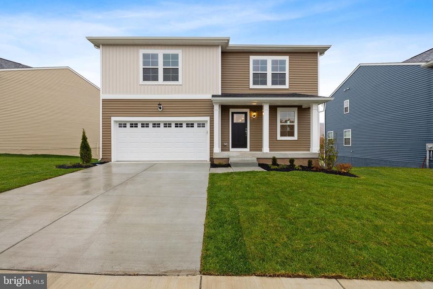 READY NOW! BRAND-NEW SINGLE FAMILY WELL APPOINTED WHITEHALL II IN FREDERICK COUNTY MARYLAND WITH NO CITY TAXES! This gorgeous Whitehall II home boasts 4 beds, 3.5 baths, gleaming luxury vinyl plank flooring throughout the 1st floor, and an abundance of natural light. Upon entry you are greeted to a spacious family room that is open to the well-appointed kitchen featuring stainless steel appliances, and adjoining breakfast area. Tucked behind the 2-car garage is a private flex room, perfect for a home office. The spacious owner's suite features an en suite bathroom with dual sink vanity, and generous walk-in closet. Three secondary bedrooms, full bathroom, and a conveniently located laundry room complete the second floor. The finished lower level with walk-out to the back yard offers additional living space and a full bathroom. Hammaker Hills, the only brand-new single family homes in picturesque Thurmont, Md., Frederick County. Enjoy the serenity of small-town Americana with stunning mountain views.
*Lock in your 6.49% interest rate and up to $20k in Closing Costs with Preferred Lender and Title Company (See Sales Consultant for Details).