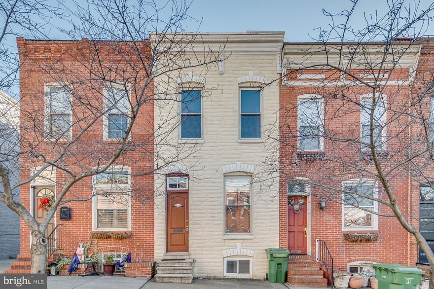 Large historically preserved home in Canton is now available. First level presents a spacious and inviting extra-large living room with historic pine hardwood floors throughout, spacious separate dining room, and a cozy kitchen with a walk out to a private patio perfect for bbq and outdoor gatherings. Second floor offers two extremely large sunny bedrooms with an updated bathroom. Lower level is tiled and has a small bathroom as well. Perfect location close to Canton Square, Patterson Park, Fells Point, and all major highways.