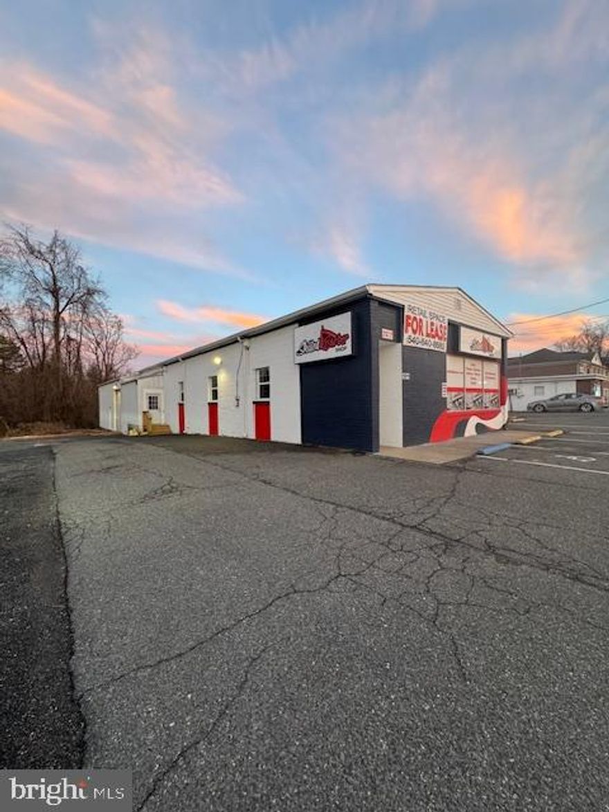 Prime Commercial Space for Lease - Immediate Availability:
An exceptional opportunity to lease a high-visibility commercial space in one of Stafford's most sought-after locations, right at the Stafford Courthouse and Stafford Hospital. This renovated retail/flex space offers an open floor plan, ideal for a variety of businesses.
Key Features:
Great Location with high traffic visibility over 15k estimated vehicles per day (VDOT).

Flexible Open Floor Plan for custom layout
Private Bathroom and Private Entrances (2)
Owner/AGENT: Owner is a licensed real estate agent
Break Room and Storage Space
On-Site Parking for convenience
Windows easily adaptable to your business needs with refilm options
This building is already home to a thriving local printing company, and the back garage/bay areas are leased as well, providing a stable business environment.
Don’t miss this fantastic opportunity to position your business in a prime location with excellent foot traffic and ample amenities. Available immediately for lease.