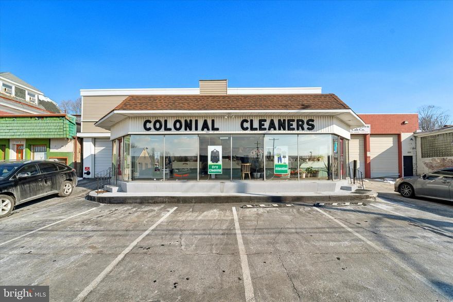 This property is located within the Norristown Commercial Revitalization District with heavy traffic count.  The building has 6,867 sf of leasable space, currently under-utilized by a tenant operating a dry cleaners drop store in front and another tenant using the rear warehouse for storage--both able to vacate with a reasonable notice.  There is one bay door in front of the building and one in the rear leading out to an alley street for convenience.   Located on a busy main street between Markley St (Rt.  202) and Egypt Rd, there is an excellent opportunity for new owner looking for a tremendous business site.
