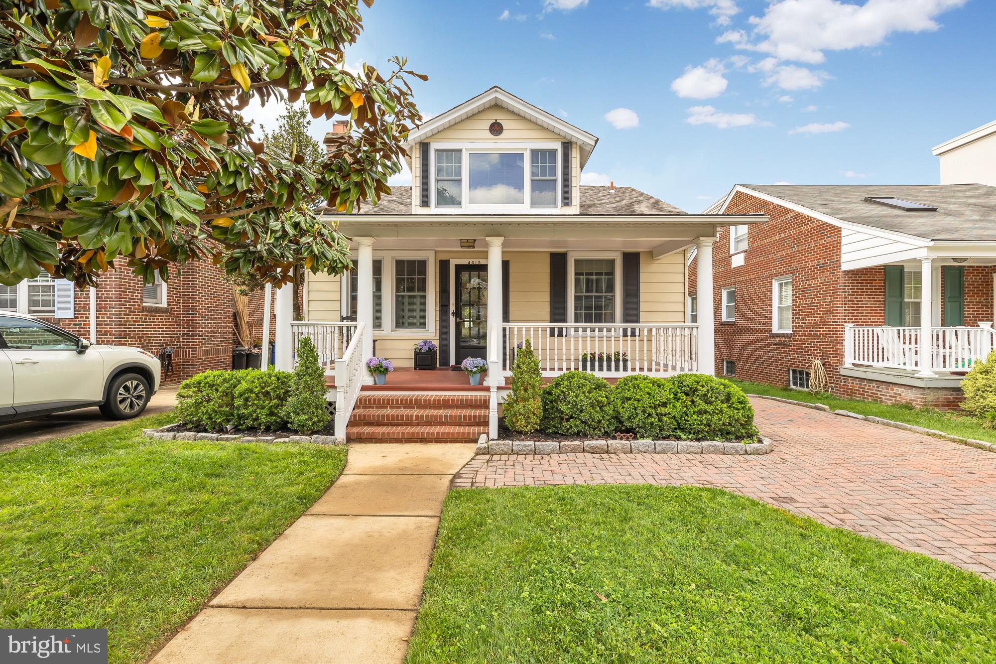 Step back in time and immerse yourself in the historic charm of this meticulously preserved and expanded bungalow with 4 beds and 3 full baths, a true gem that stands as one of the inaugural homes of East Bethesda, dating back to 1923. Nestled in the heart of this coveted neighborhood, this residence seamlessly blends its rich heritage with modern updates and a two-level expansion.
As you step through the threshold, you are greeted by a sense of timeless elegance, with a formal sitting room adorned by a wood-burning fireplace and dining space exuding old-world charm. The renovated eat-in kitchen seamlessly transitions into a spacious family area, where gatherings are enriched by the fireplace. The main level boasts a versatile bedroom currently utilized as a sophisticated office, alongside an additional flexible space ideal for play or relaxation.
Ascending to the expansive upper level, discover a sanctuary of peace within the enormous primary suite. The cozy sitting area and a third fireplace set the stage for serene evenings. The ensuite bath is complete with dual vanities and the suite has two walk-in closets offering ample storage.
An unfinished basement offers limitless potential, with a laundry space providing convenience and vast storage options. Imagine the possibilities of transforming this space into additional living quarters tailored to your needs.
Outside, the tranquility of the backyard beckons, enveloped by lush greenery. Relax and unwind on the hardscaped patio, perfect for al fresco dining. A convenient shed adds practicality to this serene outdoor oasis.
Situated in East Bethesda, revel in the convenience of urban living paired with the allure of a tight-knit community. With easy access to downtown Bethesda, two Metro stops, commuter routes, and numerous parks, every amenity is within close reach. Indulge in the finest fitness facilities, dining establishments, and vibrant nightlife, all just moments away from your doorstep.