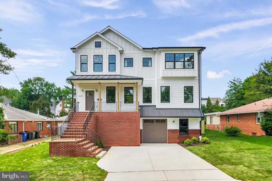 Experience the pinnacle of refined living in this brand-new, meticulously crafted luxury home in the heart of Arlington. Boasting over 4,800 square feet of masterfully designed space across three expansive levels, this 5-bedroom, 5.5-bathroom residence offers a perfect blend of sophistication, comfort, and modern functionality.

From the moment you arrive, striking curb appeal welcomes you with a professionally landscaped front yard, black-framed windows, and an inviting porch. Step inside to discover an open-concept layout featuring hardwood flooring, recessed LED lighting, oak stairs, and an elegant 3-toned interior palette. A large 4-season porch with a pass-through window and Trex composite deck creates seamless indoor-outdoor living, ideal for year-round entertaining.

The gourmet kitchen is a chef’s dream—complete with a dramatic 10’ island, quartz countertops, tile backsplash, pendant lighting, soft-close cabinetry, and premium Bosch stainless steel appliances. Adjacent spaces include a formal dining room, a cozy living room, a private office, and an entertainer’s dream basement featuring a rec room, a poker/TV bar, a wine fridge, and a guest suite.

Retreat upstairs to the luxurious primary suite, featuring a spacious walk-in closet and a spa-inspired bath with designer porcelain tile, a double vanity, a frameless glass shower, and a soaking tub. Three additional bedrooms, all with en-suite baths and walk-in closets, and a versatile loft complete the upper level.

Beyond its elegant interiors, this home is situated in one of Arlington County’s most desirable neighborhoods. Enjoy unmatched access to award-winning public schools, an abundance of parks and green spaces like Bluemont Park and Potomac Overlook Regional Park, and top-tier healthcare and libraries. Commuters will appreciate quick access to I-66, Route 50, and two nearby Metro stations (Ballston-MU and East Falls Church), putting Washington, D.C., Amazon HQ2, and Reagan National Airport all within easy reach.

Whether you're strolling to neighborhood favorites like Westover Market, dining in Ballston’s vibrant restaurant scene, or biking the nearby W&OD Trail, this home places you at the center of it all, without sacrificing privacy or luxury.

Don’t miss your opportunity to own a custom residence where craftsmanship meets convenience in one of Virginia’s premier zip codes.