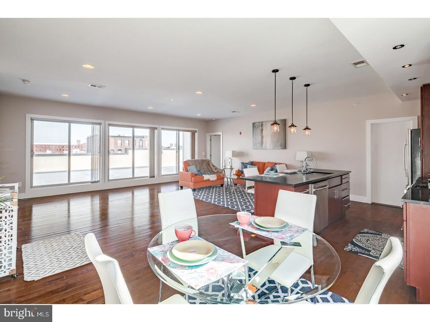 Live like a Zillionaire for 550k. PENTHOUSE unit with 4637 square feet of usable space, including a 2224 square foot Roof deck, THE LARGEST I HAVE EVER SEEN, also a 381 square foot  2nd deck, a private elevator stop that opens into your unit, PARKING, TAX Abatement, almost 2000 square feet of sprawling luxurious interior living space, 3 amazing bedrooms, 3 amazing bathrooms, 3 outdoor spaces, walls of windows and glass doors, you will not find another unit like this at this price point.. Granite kitchen with stainless steel appliances, skyline views, hardwood floors throughout, tremendous natural light in every room, great closet space, PARKING included, Roof decks large enough for anything you can imagine..... you have to see this....  located in the coolest pat of town walking distance to cafe's, pubs, amazing restaurants, green spaces and more...