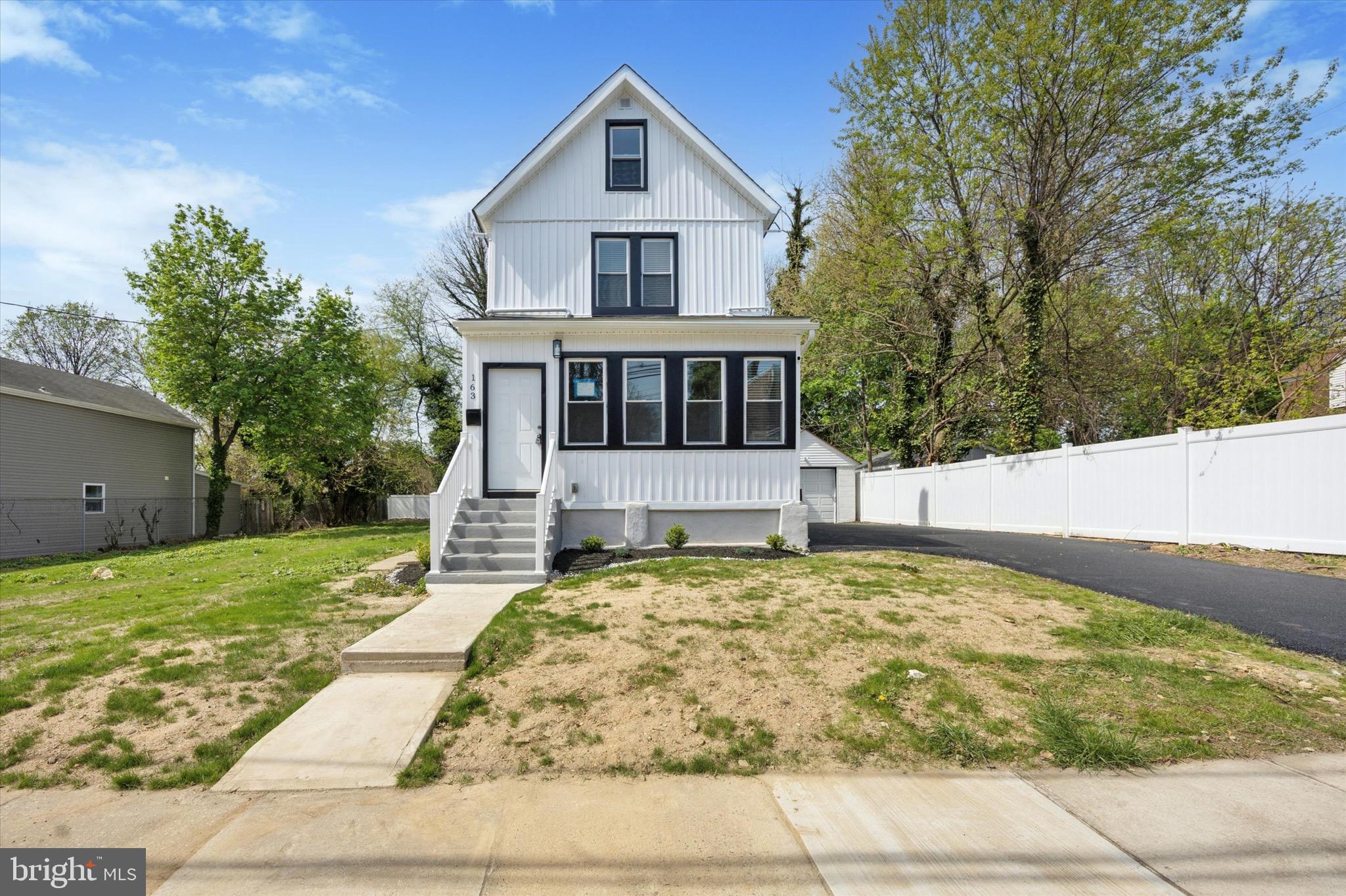 Come see this beautifully remodeled home in Ridley School District! This home has much to offer including 3 bedrooms, 2.5 baths and a 3rd floor finished space that could be an extra bedroom, playroom, storage and more! There is a large yard that is partially fenced with privacy fencing, and left open on the side for an open space look. Enjoy the convenience of covered parking with the detached garage and even a private driveway for plenty of off street parking. No shuffling of cars or worrying about sharing with neighbors! Upon entry there is a 3 season room/porch with half bath. Imagine all your shoes and every day items at the door so you are ready to go! The first floor features an open concept design with large living room and separate dining space. Your kitchen features a center island for cooking and snacking. Enjoy the beautiful look of stainless steel appliances and an electric cooktop range. There is outside entry through the kitchen to the great back yard! The basement is unfinished but clean. On the 2nd floor there are 3 bedrooms and 2 full baths including a Primary Bathroom. The 3rd level space can be a 4th bedroom or flex space. Come visit this home today and make it your home!