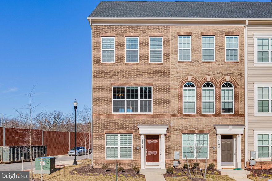 Brand New Construction! This property was barely occupied! 3-level townhouse in Brick Yard Station with an attached garage. Three bedrooms each with their own private bathroom, plus a half bath. Luxury master bathroom w/dual vanities. Open concept kitchen with massive center island, granite countertops, stainless appliances, and sliding door leading to rear deck. The first level has a third room, with a full bath. Excellent commuter location halfway between D.C and Baltimore, adjacent to Marc Train station, minutes to ICC, I-95, 295, 495, and Rt.1. Community offers a recreational center, lake, gym, pool, and plenty of walking/jogging paths. Nearby Laurel Town Center has dozens of shops, restaurants, and a movie theater.