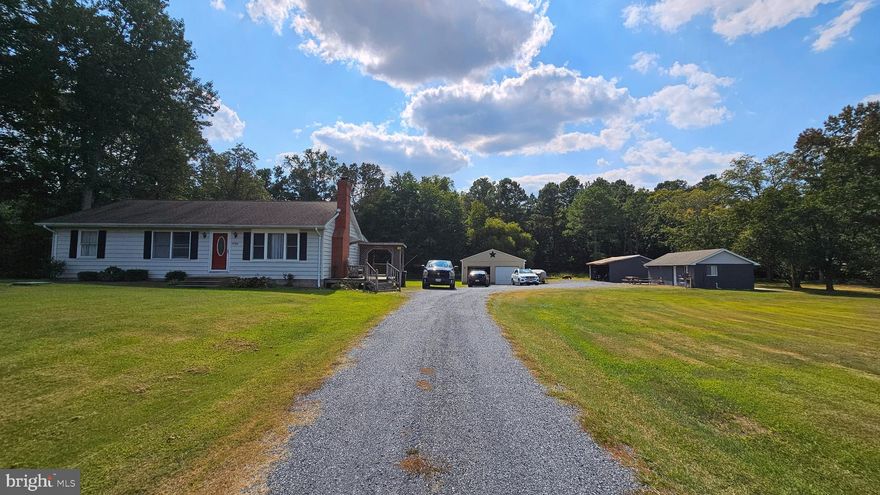 Discover Talbot County Country Life!

Embrace tranquility and charm with this 5-acre property, a true diamond in the rough, ready for you to shine in. This one-level home features 3 cozy bedrooms and 2 full baths, updated with modern wood laminate plank flooring and a wood stove nestled in the living room fireplace, flanked by built-ins. Recent updates include a new heat pump (August 2024), a water heater that's less than 3 years old, and a newer roof.

The property boasts a 24x24 detached garage with electricity, a run-in shed for equipment, and an additional detached building by the pond, complete with water, electricity, and a concrete pad perfect for picnic tables.

Located in the Chapel School District, and just about 1.5 hours from Ocean City, Washington DC, and Baltimore, this Estate Sale is being sold "AS IS".  Don’t miss your chance to make this peaceful retreat your new home!