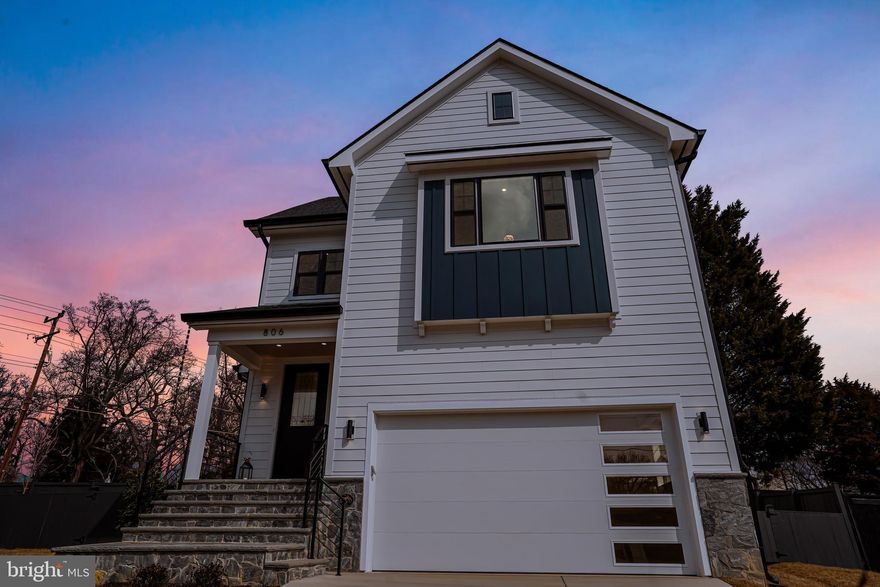 New construction SFR in City of Falls Church; boasting 6 BD 4.5 BA  2 car garage, on large corner lot.  Home is move in ready,  Designed by NCD Group LLC, with builders warranty,  this home has it all. Large eat in gourmet kitchen with Quartz counter tops, custom cabinets walk in pantry, custom lighting and a kitchen island to impress. Separate dining room with elegant barn doors and custom lighting.   Office w custom wall trim  also can be used as a bedroom.  4 BD upstairs two adjoining rooms and a separate bedroom's with on-suite bathroom .  Lots of storage large basement over 1500 sqft. with bedroom and full bath.  walk out to back yard with large sliding doors and paver patio.  Custom professional landscaped and privacy fence all around the property.  Upgrade appliances and upgraded custom tile work in kitchen and all bathrooms.  Hardwood floors on first two levels, tile in basement.  Large side yard with lots of trees and area to play.  2 car extended garage with entry to custom mudroom.  Updates thorough out the  entire home.  Falls church City schools and great neighbors.  Neighborhood parties and much more.