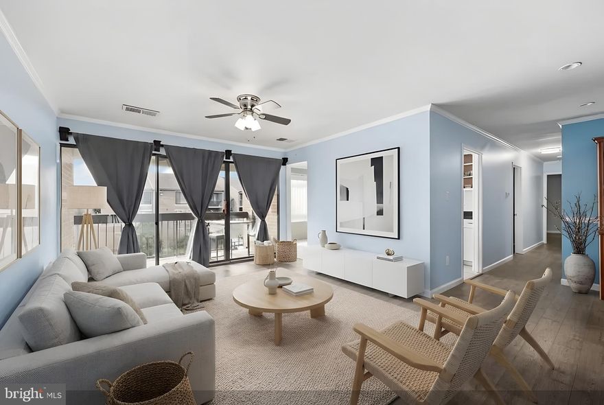 This fully renovated, spacious, and truly move-in-ready 2-bedroom, 2-bath condo offers 1,351 square feet of living space and features generously sized rooms and an in-unit tiled storage and laundry room for added convenience.  Located on the top floor of the building, the unit benefits from no neighbors above.

Conveniently located within 0.5 miles to downtown Herndon's  shops, restaurants, and popular community events. The owner’s suite easily accommodates a king-size bed and includes a walk-in closet and a beautifully renovated en-suite bath. The light-filled kitchen is a standout, featuring a peninsula with a custom butcher block counter, tile flooring, quartz countertops, tile backsplash, new cabinetry, and newer appliances. Both bathrooms have been recently updated with modern finishes.

Flooring has been upgraded throughout with luxury vinyl flooring throughout. The expansive living room is anchored by a wall of sliding glass doors that open to a private balcony, creating a bright and inviting space. Major systems have been updated, including a new HVAC system in 2020 and a water heater replaced in 2021. 

Condo fees include water, sewer, trash removal, and access to community amenities. The quiet community offers landscaped common gardens and a pool. One reserved parking space conveys, with ample additional parking for a second vehicle and guests. Located just one mile from the Metro and close to Dulles Airport, parks, and Reston Hospital, this home combines comfort, and convenience.