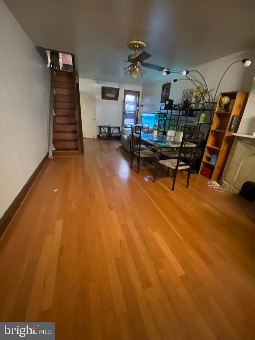 The seller has received multiple offers.  Please submit your best & highest offer.
Note: Cash buyers MUST submit in proof of funds (bank statement preferred) within 30days.

This 3bedrooms, 1bath house has great potential for 1st time homebuyer or for an investor to flip the property into a contemporary upscale home for resale profit.
This property is located in an upcoming neighborhood and close by Fishtown.
The1st floor living room has hardwood floors & through the door is a dining room & a kitchen that leads to the backyard.  The 2nd floor has 3bedrooms, 1 full bathroom.
This house has a basement, enclosed porch & a nice front yard. 

This property is being sold in "as is" condition. The owner is not making any repairs.
The seller never lived at the property & has no knowledge of anything pertaining to the house.
All contents will be cleared prior to settlement.
Cash buyers are preferred, but buyers with pre-approved financing are welcome as well.
Make your appointment today!