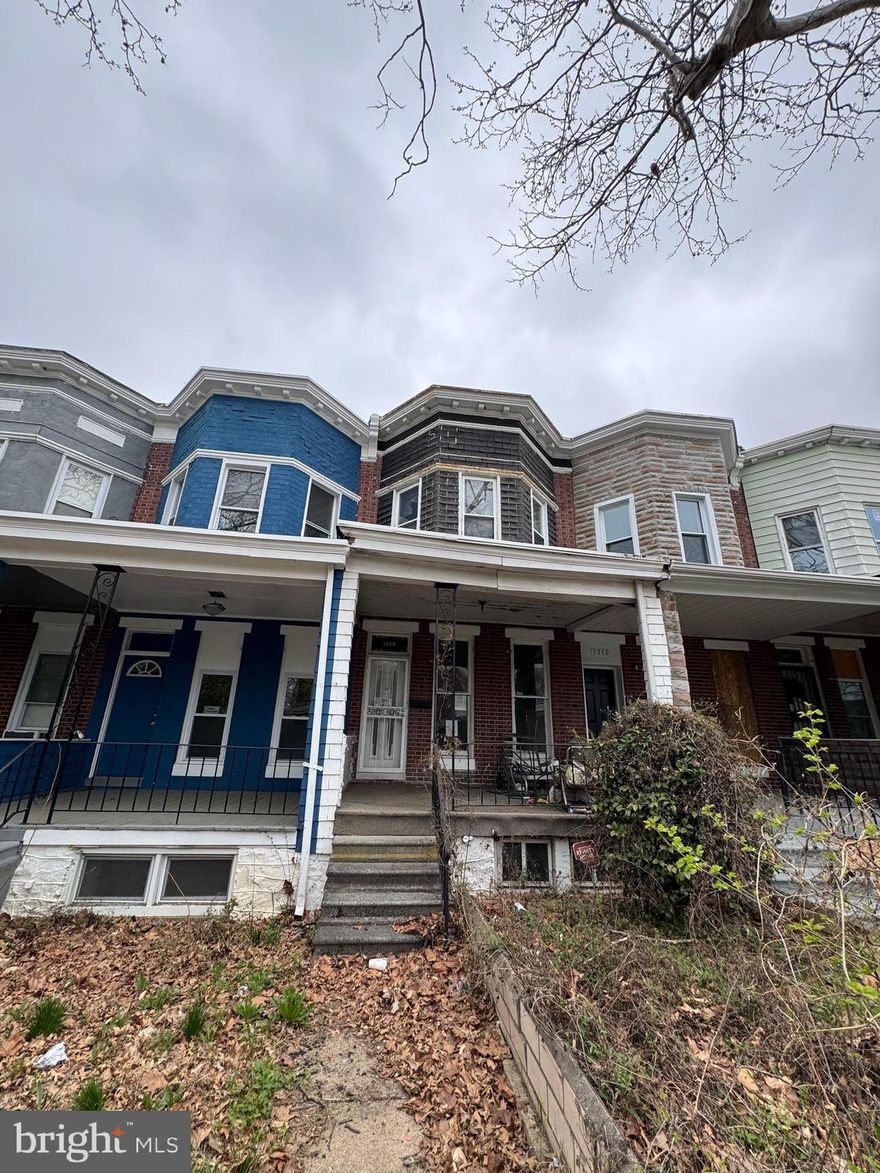 Investor Special! This classic Baltimore row home is brimming with potential and ready for your vision! Located in a revitalizing neighborhood, this 2-bedroom, 1-bath property is the perfect opportunity for savvy investors, contractors, or DIY enthusiasts looking for their next fix-and-flip or long-term rental.

With strong rental comps in the area and ongoing development nearby, this property offers a blank canvas to design, renovate, and add tremendous value. Whether you're looking to restore its historic charm or modernize it for today's market, the possibilities are endless.

Conveniently situated near public transit, local shops, and downtown Baltimore, this is a prime location to attract future tenants or resale buyers.

Cash or private financing only. Bring your contractor and your creativity—this is one you don’t want to miss!