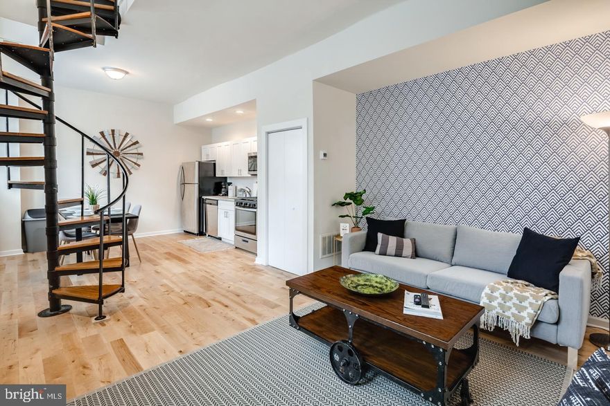 Welcome to 2061 Kater St Unit B, a stunning bi-level apartment in the heart of Graduate Hospital. This inviting home boasts 2 bedrooms and 1 bathroom across its spacious 1000 square feet of comfortable living space. Enter into the spacious open floor plan layout with plenty of room for living and dining space. This home features hardwood flooring and large windows allowing for tons of natural light. The kitchen features stainless steel appliances, subway tile backsplash, and white cabinetry for storage. Then take the spiral staircase up and you’ll find 2 spacious bedrooms with ample closet space and a full bathroom. This lovely apartment has central air, heat, and has a shared washer/dryer in the basement off of 21st Street. In close proximity to all of the restaurants, bars, grocery stores, parks, and coffee shops that Graduate Hospital & Rittenhouse has to offer. This home is in a perfect location to get to Center City or University City very quickly. Schedule your showing today! There is a $50/mo water fee as well.