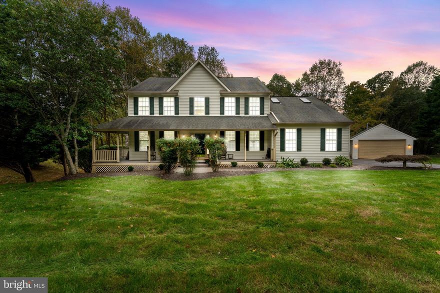 Located In The Desirable Spring Lake Estates Neighborhood, This Beautiful Home Has An In Law Suite & A 2nd Two Car Detached Garage!!! Situated On Over An Acre Of Land, As Well As, On A Corner Lot & On A Cul De Sac, It Doesn't Get Much Better Than This! As You Approach The Front Door, You Are Greeted By The Amazing Wrap Around Porch! Enter The Two Story Foyer With Gorgeous Hardwood Floors That Continue Throughout The Kitchen & Family Room. The Main Level Offers A Living Room & Formal Dining Room With Crown Molding, A Gourmet Eat In Kitchen With Granite Countertops, Ample Cabinet Space, Gas Cooktop, Wall Oven, Microwave/Oven Combo, Dishwasher, Refrigerator & Pantry. The Deck Is EPA-IPE Brazillian Hardwood & Is Easily Accessed From The Kitchen. The Spacious Family Room Has Lighted Tray Ceilings And A Gas Fireplace. The Office/Study, The Powder Room & The Laundry Room With A Sink, Are Also Located On The Main Level. The Upper Level Has A Huge Primary Suite With A Sitting Area & Skylight, Walk In Closet With 2nd Skylight & Two Built In Safes. The Primary Bathroom Has Two Separate Vanities, A Shower Stall, Jacuzzi Tub, Heated Tile Floors & A Separate Toilet Room. There Are Three Other Spacious Bedrooms, A Full Bathroom & A Linen Closet To Finish Out The Upper Level. The Basement Is Completely Finished With Pergo Flooring, A Living/Dining Area With A Walk Out Exit To The Back Patio, A Full Kitchen, A Legal Bedroom With A Closet, A Full Bathroom & A Recreation/Office/Bonus Area With A 2nd Walk Out To The Outside. The Back Patio Has Brick Pavers, Swings, An Awning & Under The Deck Storage. There Is A Heated 2 Car Detached Garage In Addition To The 2 Car Attached Garage. UPDATES & FEATURES: Siding Is Less Than 5 Years Old, Tankless Water Heater, 5 Zone Sprinkler System, Gutters/Guards Less Than 10 Years Old, Primary/Upper Level Bathrooms: Newer Tile,  Main Level Refrigerator & Dishwasher: 2 Years Old, Whole House Water Filtration System, Generator, New Upper Level Carpet, Basement Bonus Room: New Carpet & Fresh Paint, Laundry Room: Fresh Paint, A Gas Line For A Grill & 2 Awnings (Deck: Motorized, Patio: Hand Turn). Enjoy A Walk Around The Neighborhood Pond Or Bring Your Rod & Catch Some Fish! The Neighboring HOA Offers Spring Lake Estates Residents The Option (Additional Yearly Fee) To Take Advantage Of The Gated Dugan Park With A Walking Trail, A Playground, Pavillion With Picnic Tables, Kayak/Canoe Rack, Dock, Deck & Water Access To The Occoquan Reservoir!!! (Boats With Engine Under 10hp Allowed) Conveniently Located Close To I95, 66, Restaurants, Shopping & More!