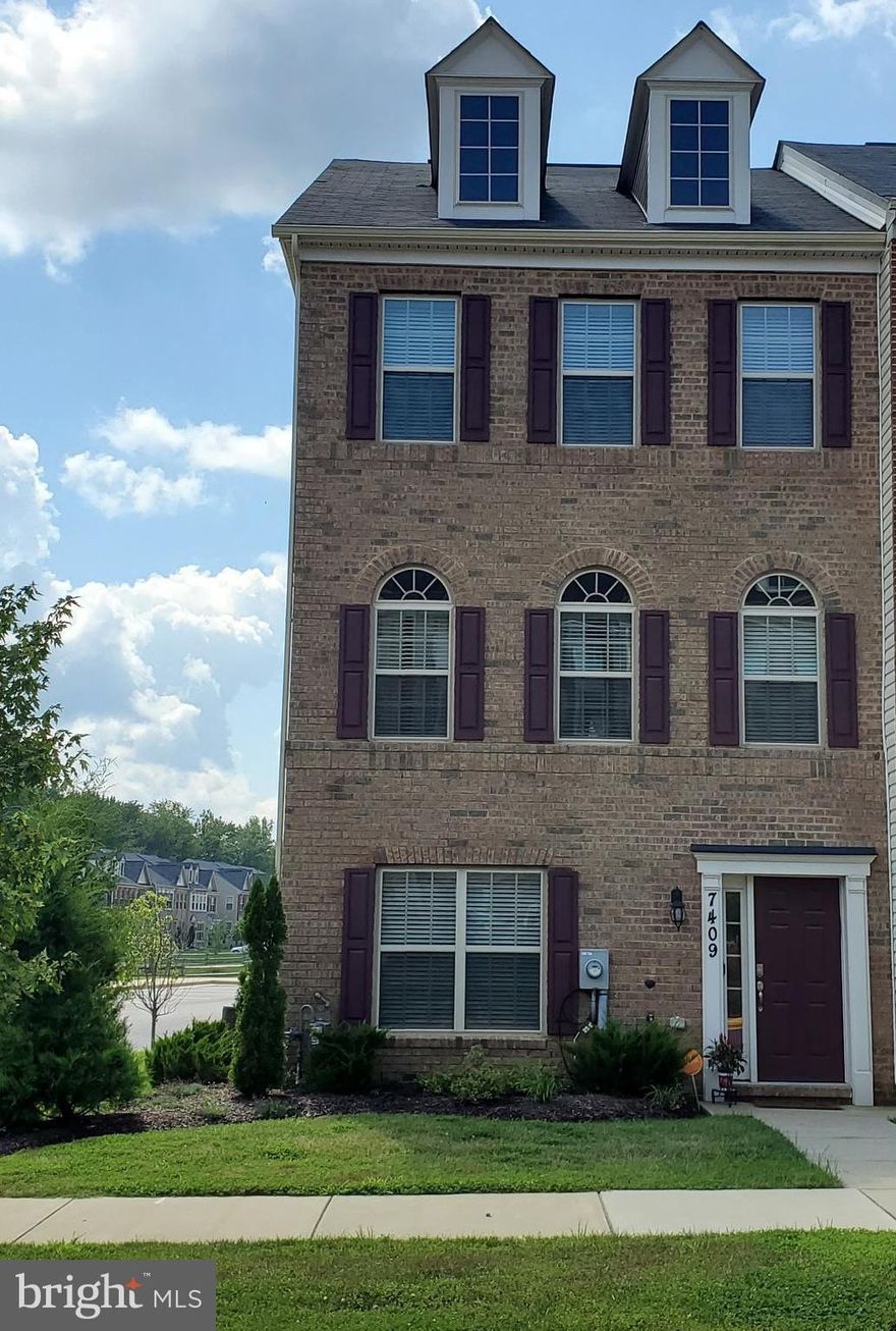 Own this beautiful brick end unit town-home!!!! Almost new, constructed in 2016. No waiting for new construction. Buy now and lock in today's low interest rates! This Norwood home by DR Horton features all the upgrades today's savvy homeowner desires. Park in your two-car garage. No more cooling off or warming up the car. Work from home in privacy in your first-floor office. Entertain at will in your open concept main level featuring hardwood floors and a gourmet kitchen with tons of stone counters and gleaming stainless appliances. Enjoy quiet evenings on your deck. Relax in the solitude and tranquility of your luxury owner's suite with walk-in closets and a spa bath with soaking tub and shower. Plumbing rough-in for easy bath addition on garage level. Conveniently located off MD Rt. 5 and across from Brandywine Crossing Shopping Center. This home has it all; location, luxury, space, and all the upgrades you could want. Have it all without the high price, uncertainty or wait of new construction. Enjoy the wonderful Community Center with a huge swimming pool, tennis court, and playground with so much more to see with the lovely sites. Welcome Home!!!