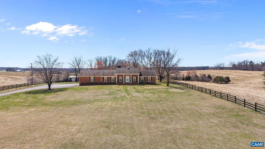 Discover the perfect blend of space, comfort, and scenic country living! On 2 cleared acres with beautiful views, this spacious brick ranch with a mostly finished basement offers 3,297 square feet, 4 bedrooms, and 3� bathrooms, giving you room to live, relax, and entertain.  Remodeled in 2020, the home features a functional layout with a main-level primary suite and en-suite bath for convenient single-level living. The mostly finished basement expands the living space with a large additional living area, a full bathroom, and two additional rooms that can easily serve as bedrooms, guest rooms, offices, or hobby spaces. Step outside and enjoy the peaceful surroundings from the welcoming front porch or the new rear deck, perfect for morning coffee, evening sunsets, or hosting friends and family. A 1.5-car garage adds convenience, parking, and storage. This home also offers extensive recent upgrades, giving buyers peace of mind for years to come. Updates include: Brand new plumbing throughout, including new water filter (2025) New HVAC (2023) Two new water heaters (2023) Fresh exterior paint (2025) New rear deck (2024) Windows and roof (2014) New sump pump (2025) Two new gas fireplaces (2025) Appliances (2020) With major systems updat