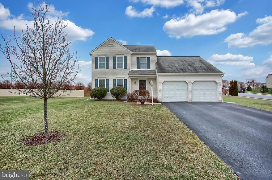 Super Cute! Great Location!! Don't miss this meticulously cared for home in Bradford Estates. Corner lot, extra-deep, 2 car attached garage, huge, unfinished basement for storage, fitness equipment, etc.  Hardwood floors throughout the main level, formal dining room and large comfortable family room.  2nd Floor laundry (washer and dryer included).  Don't miss this 3 bedroom, 2.5 bath home in West Hanover Twp!