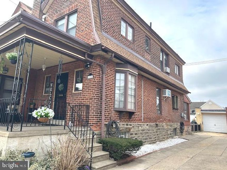 OPEN HOUSE ON SUNDAY, MARCH 29 FROM 12-2.    Welcome to this beautiful Dutch Colonial  Twin,  with great curb appeal and an inviting front porch.  Located in the heart of Rhawnhurst.   Perfect for anyone seeking  space and style.  Enter through the stunning stained glass front door.  Inside, you will be impressed  with all the custom woodwork and the elegant oak staircase with oak wainscoting.   The kitchen, thoughtfully remodeled in 2021 is ideal for everyday meals and entertaining guest  it's a chef's delight!   Just one step down  off the kitchen and you're in the "BONUS" sunroom.  This peaceful retreat has direct access to the basement staircase or the yard.  Out back there's a cozy firepit and detached garage with a  NEW roof, in Dec 2025.   There is a shared driveway that accommodates up to 2 vehicles- plus additional  off-street parking.    The back staircase from the sunroom leads down to a fully finished and furnished, comfortable basement, completed in 2020, featuring a convenient, brand new half bath which was added in 2026 and a dedicated laundry area.   The second level of the home includes three spacious bedrooms and 1 full hall bath.   Additionally, attic access is located in the back bedroom, offering ample storage space, the entire length of the house.
The home has been well-maintained with many added updates, including a NEW first floor Friedrich mini split ac unit (2025),  water heater in 2019,  NEW dishwasher,  NEW garage roof in 2025, main roof was inspected and maintained in 2025.  NEW custom cedar closet 2025,  NEW heater 2025.  new sidewalk and water service line replacement in 2018.  Rhawnhurst is a quiet and friendly residential neighborhood.  It offers a convenient  11-13 mile commute to Center City,  easy access to Roosevelt Blvd,  Cottman Ave and SEPTA bus routes   Close to Pennypack Park and Fox Chase Farm. . Pennypack Park, is a sprawling 1,600-acre park,  for hiking, biking, and jogging.   Fox Chase Farm adjoins Pennypack Park and hosts monthly events geared towards family and community.  Move right in, furniture can stay!