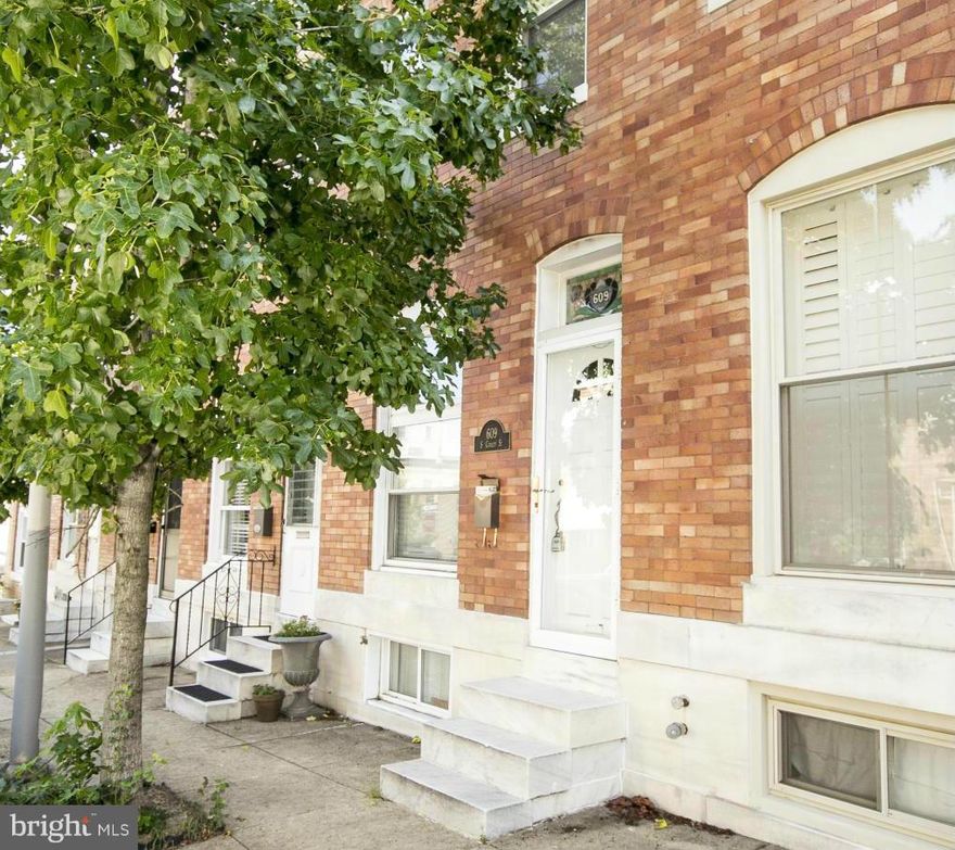 New Price. Bring Offer. Beautiful home on tree line street in Canton with parking pad. Two Bedroom Plus Study on 2nd Floor, French Doors Leading into Kitchen with Beautiful Maple Cabinets & Ceramic Floors. Built-in bookcases, Stained glass transom, Hardwood FLRS,  Exposed brick, Crown Molding, Plantation Blinds. Blocks From Attractions, Restaurants, Shops, Park and Water!