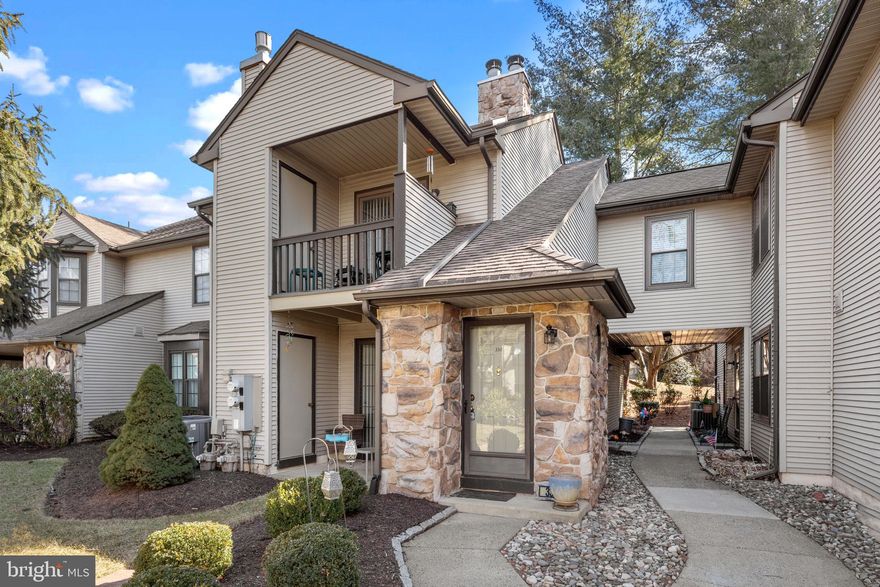 This beautiful condo is located in the desirable Hampton Greens Community of Warrington. This well maintained condo is situated on the second floor and offers 2 bedrooms and a spiral staircase leading to a large loft which can be a 3rd bedroom, an office, den, workout room or even a playroom. The living room is large with cathedral ceilings, skylights, bringing in plenty of natural sunlight, a cozy fireplace and is open to the dining room. There is a sliding glass door off of the living room that leads to a nice balcony, perfect for relaxing. The kitchen has plenty of counter space and cabinets, refrigerator, dishwasher, glass top range with hood. The main bedroom has vaulted ceilings, a walk-in closet with a primary bathroom. The second bedroom is a nice size with a large closet. Laundry is located in the hallway with a full size washer and dryer which are both included.  Hampton Greens offers so much from the meticulously kept grounds to a club house, workout room, a beautiful pool with a hot tub, there is a walking path, bike storage and they even offer snow removal. It's a great place to live and is in a great location, close to main highways, shopping, restaurants and schools. Call to make your appointment today and make this your Home!