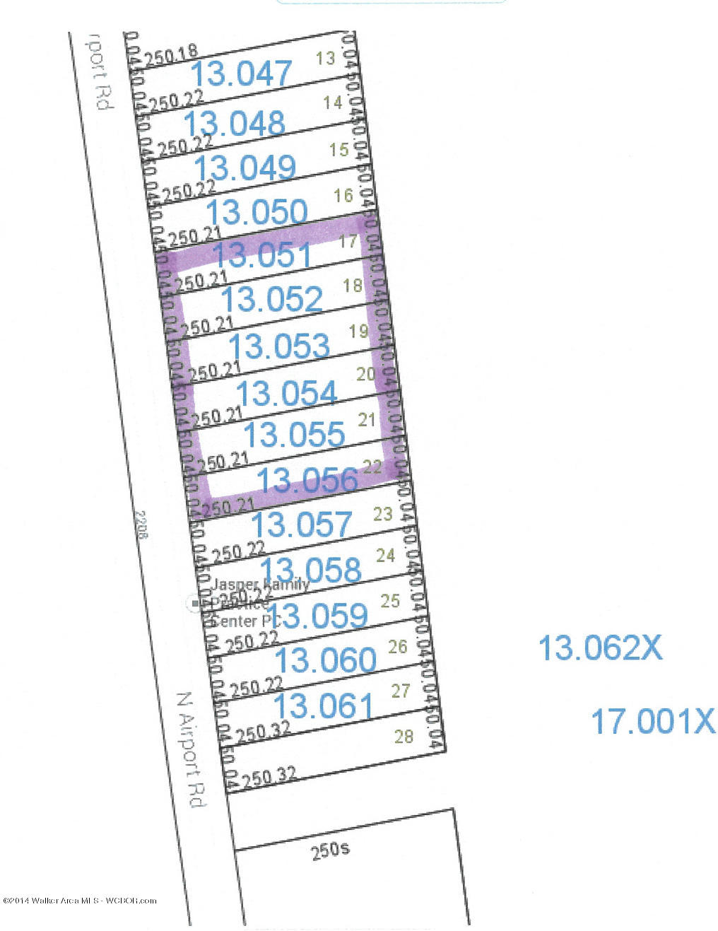 Plat Map of Parcel 013.051 / 013.052