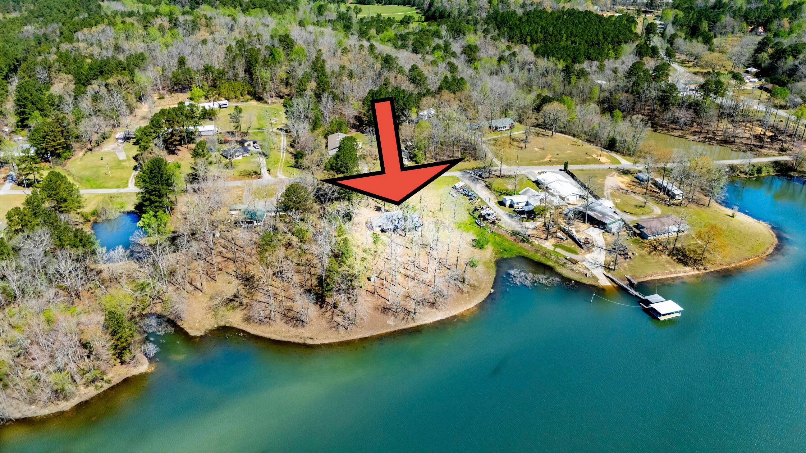 Lake view from the back of the property