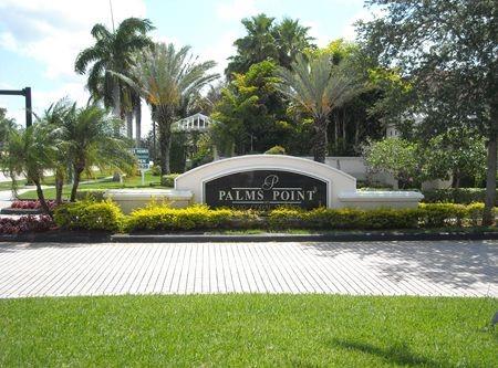 Come and rent this beautifully remodeled first-floor 2-bedroom, 2-bathroom condo located in the highly desirable gated resort-style community of Palms Point. This spacious unit features tile flooring throughout, a modern kitchen with stainless steel appliances and granite countertops, and a full-size washer and dryer. Residents enjoy access to premium amenities including a pool, hot tub, tennis courts, playground, fitness center, and indoor basketball court. Conveniently situated near restaurants, shopping, and major highways, this property offers both comfort and accessibility. Tenant is responsible for water and electricity. Association requires a minimum credit score of 650. ***Available September 15, 2025***