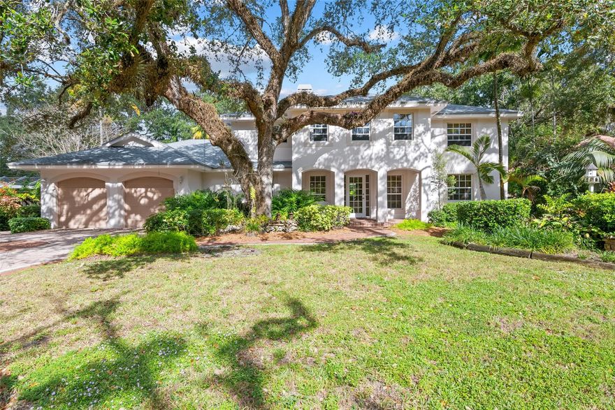Stunning custom built home located on quiet cul-de-sac, lined with majestic oak trees. Thoughtfully designed, well built & maintained, 3/3 beauty.  NEW ROOF, exterior painting (8/2025).  No HOA, tall ceilings, open, bright, hardwood, tile floors. Modern kitchen, cooktop, double ovens, gorgeous island.  Enjoy meals in the adjoining dining area with views of the tropical yard & pool. Primary & guest bedrooms are located on the second floor, additional 3rd bedroom / bonus room ground level.  Ensuite bathrooms, large walk-in closets.  Laundry room, two car garage, expansive driveway. Private back yard oasis, screen enclosed pool & patio, spacious tropical yard. Walking distance to places of worship & schools.  Minutes to Hard Rock Hotel, Fort Lauderdale airport, beaches, restaurants & shopping