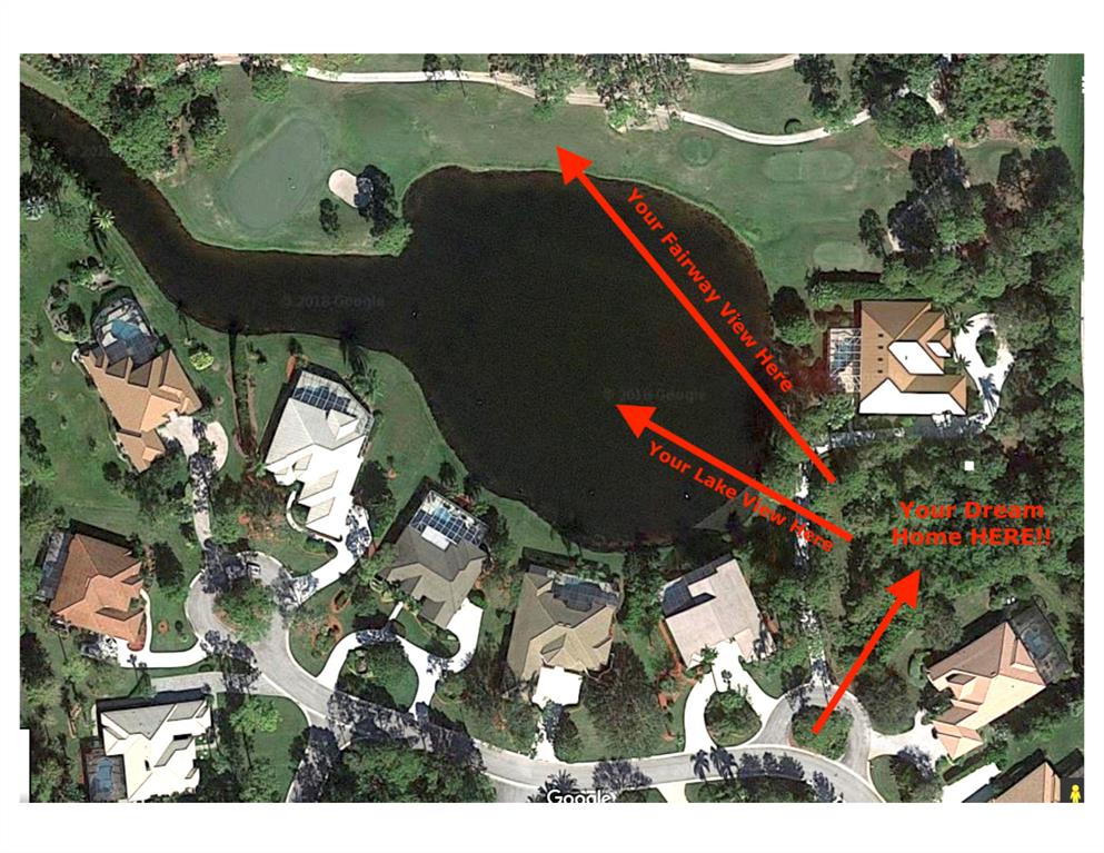 Fabulous water & golf view homesite nestled back from the street is a must see! Build a fine custom home here on more than a half acre in desirable Fairway Landings. Enjoy plenty of amenities and world class golf in PGA Village. Schedule to view this fantastic homesite and begin planning your dream today! Builder owned property- will sell property or build your dream home... ''To be built'' home plans attached as an option!*Buyer to verify Home/floor plans & membership information.