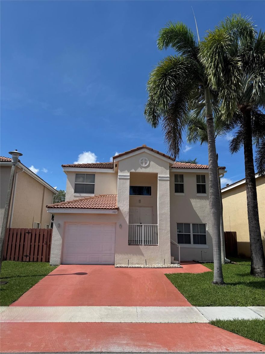 Beautifully RENOVATED 3/2.5 home in gated community. Nice updated kitchen with island and built in coffee/entertainment bar. New flooring as well as renovated master bathroom & walk in closet. Jack and Jill bathroom upstairs. Inviting new fenced in deck with a view of the water. The A/C is from 2024! Most of the windows are hurricane impact, and the original shutters for the home are onsite. Washer & Dryer included. This home is ready for move in! One car garage. Everyone over 18 years old needs to fill out Rent Spree application. HOA application fee is $150 per person. Lawn Service and preventative pest treatments provided by the owner. Pets allowed - up to 20 lbs. 650+ credit score preferred.