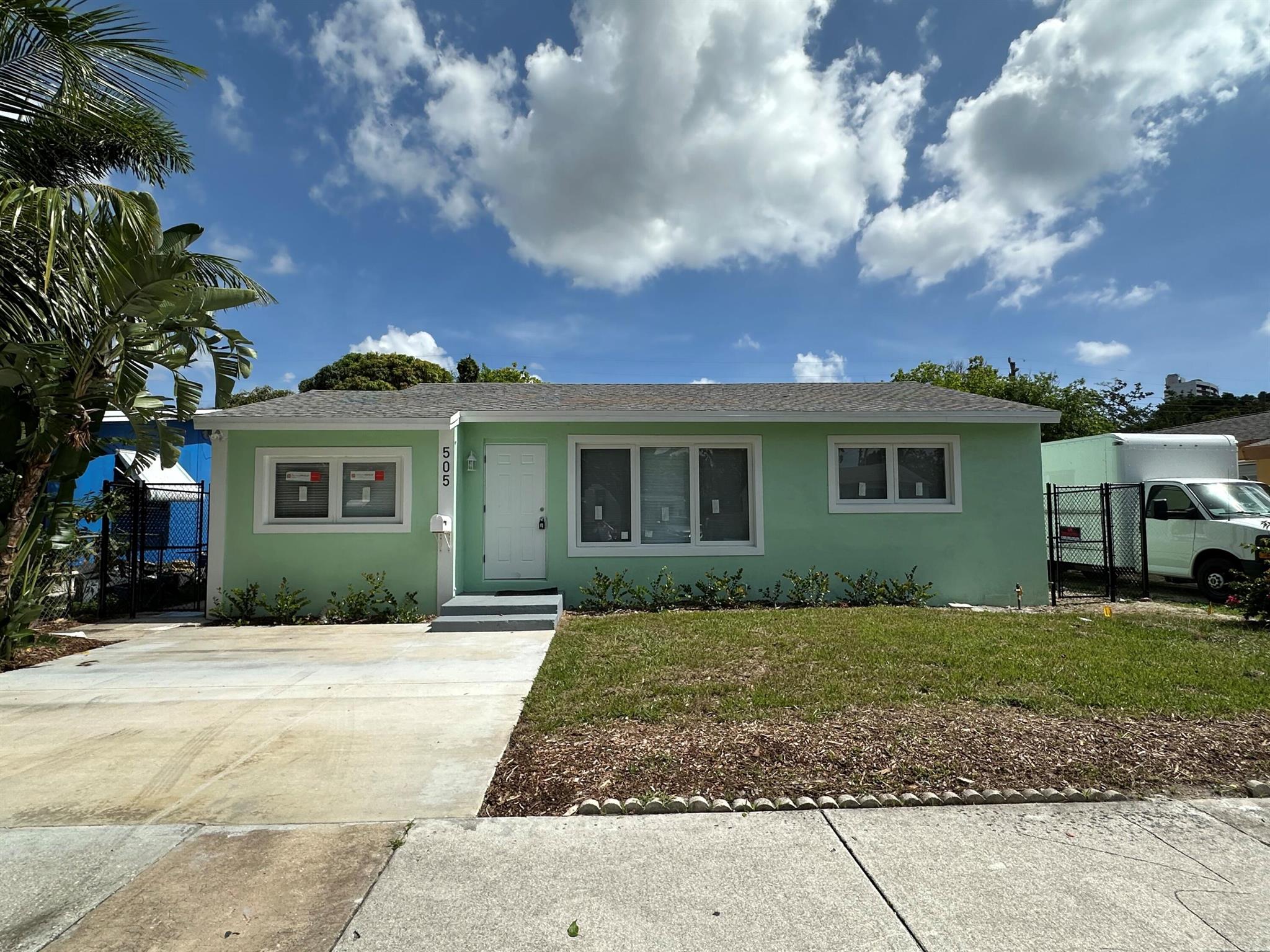 Fully renovated 3 bedroom/2bath home located in Northwood Harbor one block from the Intracoastal waterway. This home has been completely remodeled from top to bottom including new roof, new plank tile flooring, AC, electric, plumbing kitchen and baths, impact windows, tankless gas water heater, new fencing, and landscaping. Centrally located in PB County, near beaches, close to dog friendly Osprey Park, 15 minutes to the airport. Pets welcome.