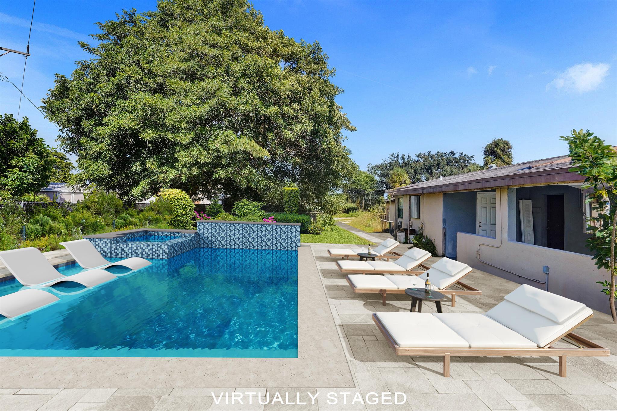 Endless Potential on a Huge Lot!Sitting on a 7,300 sq. ft. fully fenced lot, this 2-bedroom home offers the space and privacy to create your ideal setup. Features a newly paved driveway and carport for 3 cars, plus guest parking on the swale. Perfect as a primary home or smart investment--don't miss this opportunity!