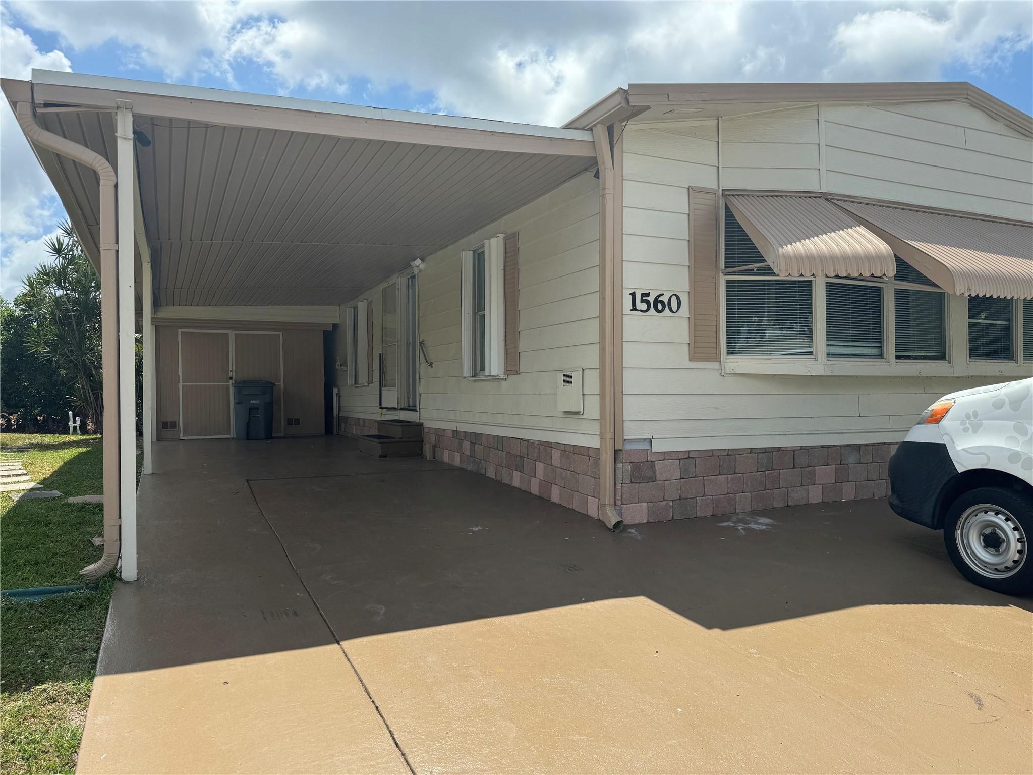 Totally remodeled mobile home in Boca Raton. 2 bedrooms, 2 bathrooms, spacious carport, driveway. Vinyl floors, granite in kitchen new appliances and AC. Come and relax in the Back porch facing canal. Bbq area. The laundry is shared with the studio. Studio do not convey. Please send RentSpree. com application with proof of income, 2 bank statements and picture ID for all adults.