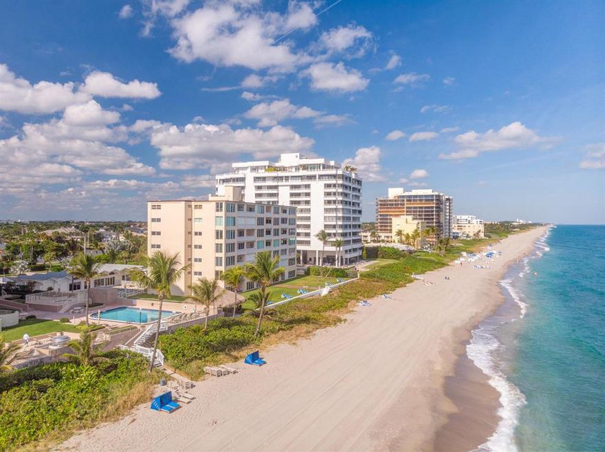 Absolutely Stunning 2 Bedroom 2 and 1 Half Bath Direct Oceanfront Southeast Corner Unit. Directly on the Sand.  This condo has it all from the Hurricane Impact Windows and Doors, to the Tile Flooring Throughout to the Gorgeous Gourmet Kitchen equipped with Granite Countertops to the Renovated Master Bathroom, to the 2 Covered Balconies, and Much more.  SIt out on your Patio Listening  to the Waves Crash.  This is a Can't Miss Condo as there is nothing under a million along the beach that is a renovated Southeast Corner Unit.  Come Fast because at this price it wont last.