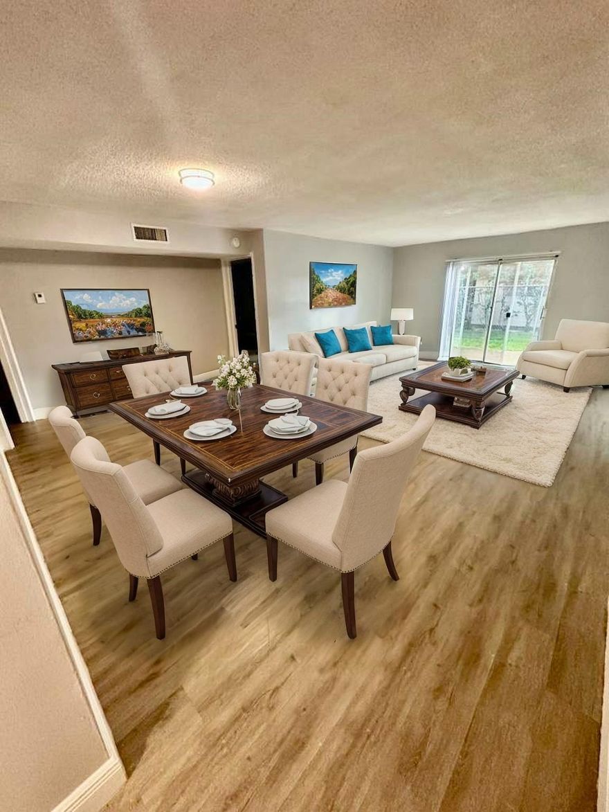 Experience the perfect balance of comfort and convenience in this charming 2-bedroom, 2-bath apartment, ideally located in the heart of Sunrise. This first-floor unit features an upgraded kitchen with sleek stainless-steel appliances and an open-concept layout designed for today’s modern lifestyle. Enjoy a hassle-free move-in with a fast approval process, plus water included in the rent. Whether you’re a busy professional or a couple starting a new chapter, this home offers style, functionality, and a central location close to everything you need. Don’t miss the opportunity to make this delightful apartment yours!