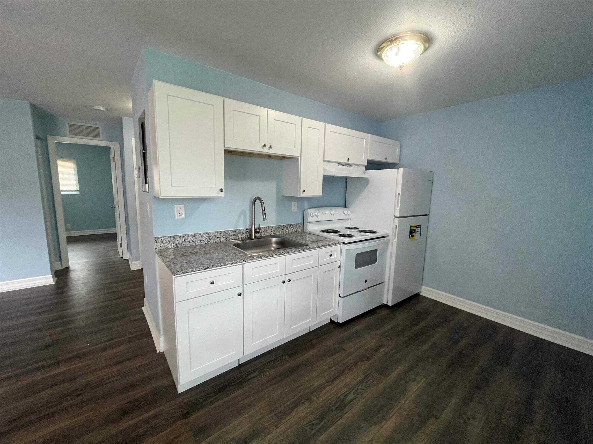 Gorgeous 1/1 apartment unit for rent unfurnished! No HOA! Quick approvals! Completely remodeled boutique apartment building available to rent! Everything has been updated: a/c, electrical, plumbing, floors, doors, windows, fixtures, appliances, cabinets, closets, etc. Water/sewer included in rent. All hurricane impact glass windows and doors.