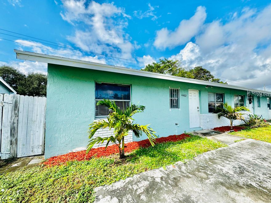 NEW ROOF (2025)! This well-maintained 2-bedroom, 2-bath corner-unit villa is an ideal starter home or income-producing investment. The inviting, open layout is filled with natural light and features timeless Spanish tile flooring throughout. The upgraded kitchen with white cabinetry offers stainless steel appliances (approximately 3 years old) and a sliding glass door that opens to a spacious screened patio, perfect for indoor-outdoor living.Additional features include large baseboards, two large walk-in closets, and a full laundry room with washer and dryer inside. Enjoy the privacy of a fully fenced backyard--ideal for pets, children, or relaxing outdoors--along with ample parking and a quiet neighborhood setting. This property offers a fantastic opportunity for personalization and