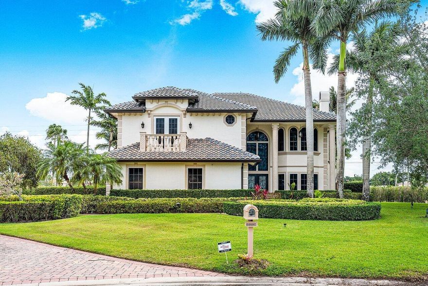 This breathtaking residence is a one-of-a-kind gem situated in the highly coveted Aero Club. Situated on over an acre at the end of a cut de sac offers ample space for a helicopter landing, guest house, additional garage, or tennis court. Meticulously updated and impeccably maintained, this home is a true masterpiece. Located just minutes from the prestigious Grand Prix, where the most elite equestrian competitions are held, this home is surrounded by several high-end horse farms. Additionally, Binks Forest Elementary School, ranked among the highest in Florida, is conveniently located less than 5 minutes away.This exclusive community grants access to a private airport with jet aircraft landing, and the pilot clubhouse provides aircraft
