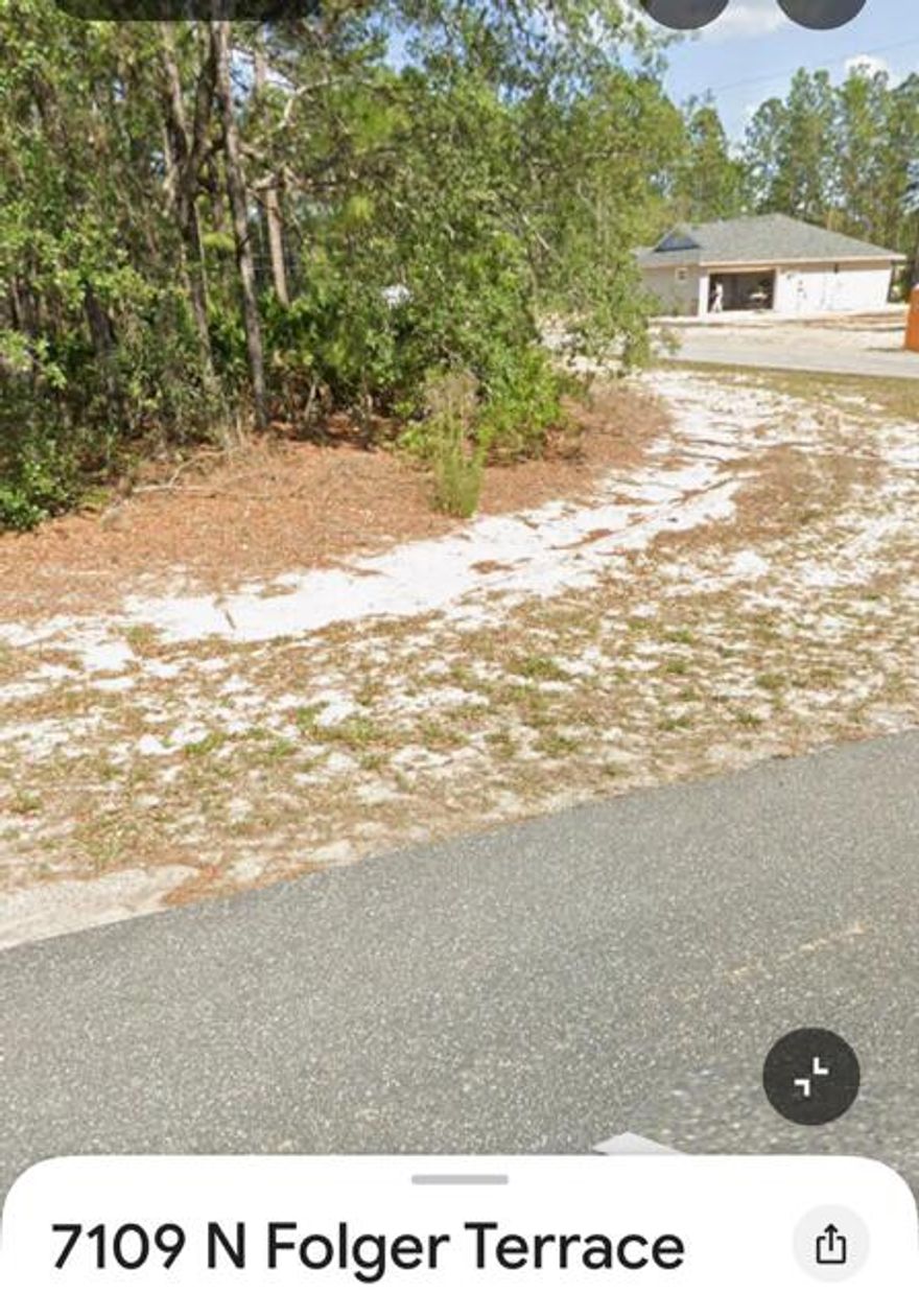 CORNER LOT.  Build your dream home.  No HOA.  New homes already in the area.  Quiet neighborhood.  Minutes from shopping, restaurants.  The property is close to Rainbow Springs State Park.  Short drive to Homosassa Springs and Crystal River!  20' from Top of The World community. LOT NEXT - 7129 FOLGER AVE, ALSO FOR SALE.  BUY BOTH FOR $60K