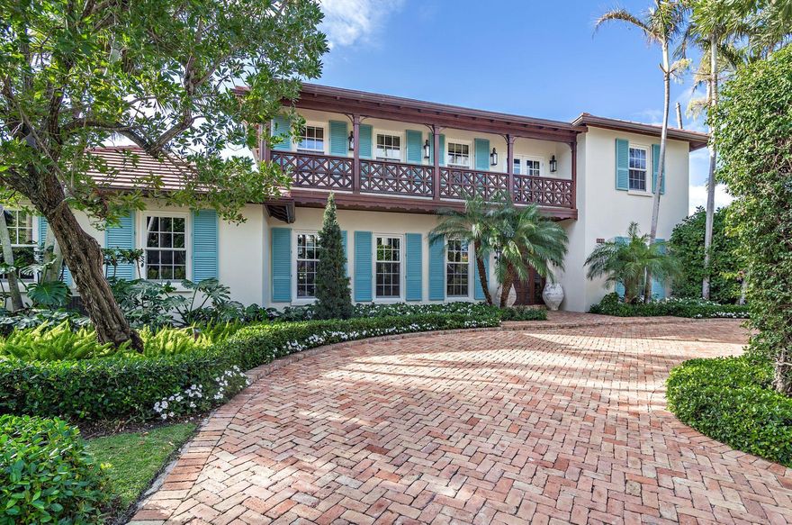 This Tom Kirchhoff designed home is 6,819 sf situated on 16,378 sf corner lot of Esplanade Way and North Ocean Way. Custom design and finishes by internationally known and highly awarded designer, Marc Michaels Interiors. Built in 2000: this home features an elevator, fireplace two-car garage, eat-in kitchen with breakfast nook, and an exercise room. Ample outdoor space with summer kitchen, balcony, loggia, and pool. This estate provides a great outdoor living experience with unparalleled peace and quiet just two homes from the beach. Experience all that Palm Beach has to offer from peaceful Esplanade Way.