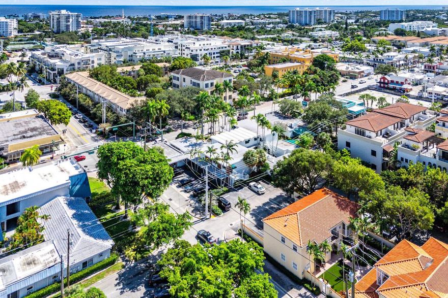Fountain Square is a well-known downtown landmark in Delray Beach, located less than one block from Atlantic Avenue on Federal Highway. This highly sought-after office condominium, Unit 96, is one of only two offices on the second floor. The space features four spacious private offices, a conference room, kitchenette, and private bathroom. A large association-owned parking lot is located west of the building, with additional parking available on the north and west sides. The property is currently tenant-occupied; however, the landlord may terminate the lease with 90 days' notice. A floor plan and 3D Matterport virtual tour are available through the listing. Monthly condominium maintenance fee is $766.