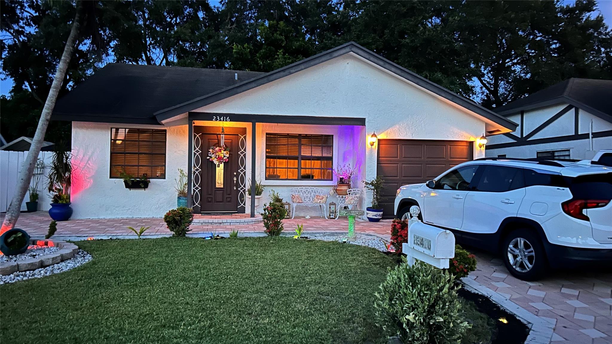 This beautiful home located in West Boca, features a 3 bedrooms 2 remodeled baths, Garage was converted to a 4th bedroom/Office which has a closet and AC and can easily be converted back into garage. New paver driveway, 2023. Beautiful, updated kitchen with granite countertop 2014. Stainless steel appliances. Laundry room with newer washer and dryer. AC 2019 New water heater 2019. Homes was recently painted inside and out 2024. Pavers in back yard, pergola and a shed for extra storage. Home is ready to entertain. Low maintenance. Pet friendly. Close to top rated schools, shopping, and restaurants.