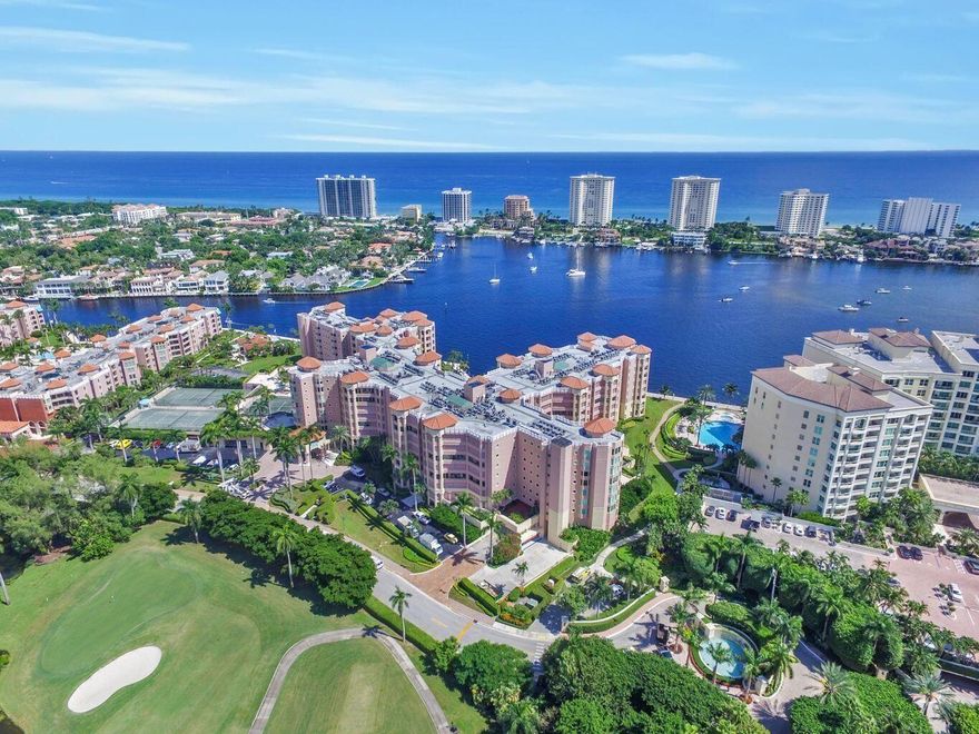 This luxury condominium development is located on the grounds of the Boca Raton Resort & Club with its own private-gated walkway along the intracoastal, Mizner Tower is centrally located between the ocean and downtown Boca Raton. The 3-bedroom residence includes a fully equipped separate office area, astounding panoramic sunsets viewed from the wraparound balcony in every room. The home features large rooms, high ceilings and garage parking. Mizner Tower offers five-star concierge service, valet parking, large pool, tennis and fitness center. Mizner Tower is conveniently located to Royal Palm Place (0.53 mi) Mizner Park (.0.64 mi) the beach (0.52 mi) with many restaurants along Palmetto Park Rd