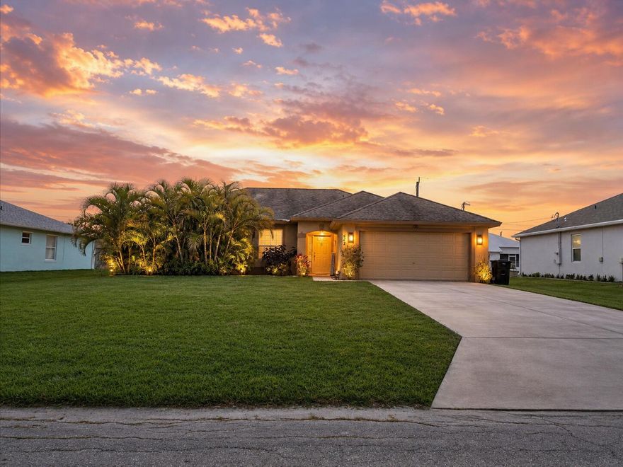 Spacious and well-maintained 4-bedroom, 2-bath CBS home located on an oversized lot with room for a pool and no HOA. This one-story ranch-style home features vaulted ceilings, neutral ceramic tile in main living areas, and abundant natural light throughout. The open eat-in kitchen offers granite countertops, rich wood cabinetry, an oversized pantry, and quality LG black stainless-steel appliances, opening to a comfortable family room with sliding doors to the patio. A split-bedroom floor plan provides privacy for the primary suite, which includes bay windows, a walk-in closet, and an updated en-suite bath with dual sinks and glass-enclosed shower. Conveniently located in Port St. Lucie near shopping, dining, and major roadways.
Short sale subject to third-party approval. The formal dining room sits between the kitchen and living area and offers tranquil backyard views. Three additional guest bedrooms are generously sized and share a full hall bath; one bedroom includes built-in shelving ideal for a home office, playroom, or hobby space. Laundry room is located inside the home for added convenience.

Exterior features include a covered and screened patio, automatic sprinkler system on city water, complete panel shutters, extra-long driveway, and attached garage with opener. The spacious lot provides ample room for outdoor living or a future pool.

Additional highlights include new AC (2022), washer and dryer (2021), central electric heating and cooling, public water and sewer, and county-only taxes with homestead exemption.

Short sale subject to lender approval of price and all terms.