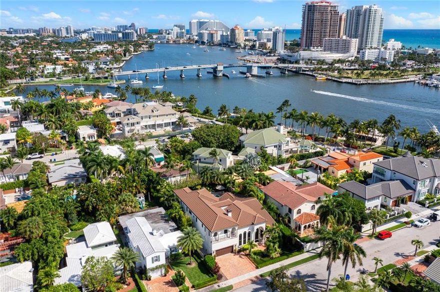 Located off Las Olas in the upscale neighborhood of Idlewyld. Renovated in 2018, this Santa Barbara-inspired residence is perfect for both family living or a second home retreat. The lush oversized lot provides spacious outdoor areas for a resort-style day by the pool/spa or entertaining friends. Modern interiors transition seamlessly throughout the living spaces. The Chef's kitchen boasts high-end appliances, quartz counters, and a custom built island. A Butler's pantry caters to private dining. Three bedrooms, laundry, and mudroom complete the first floor. Primary suite, gym, and additional bedroom on the second floor. Gated entry, 45kw full home generator, Sonos inside and out, impact windows/doors, and 2-car garage. Just blocks from the Ocean, ICW, and shopping and dining.