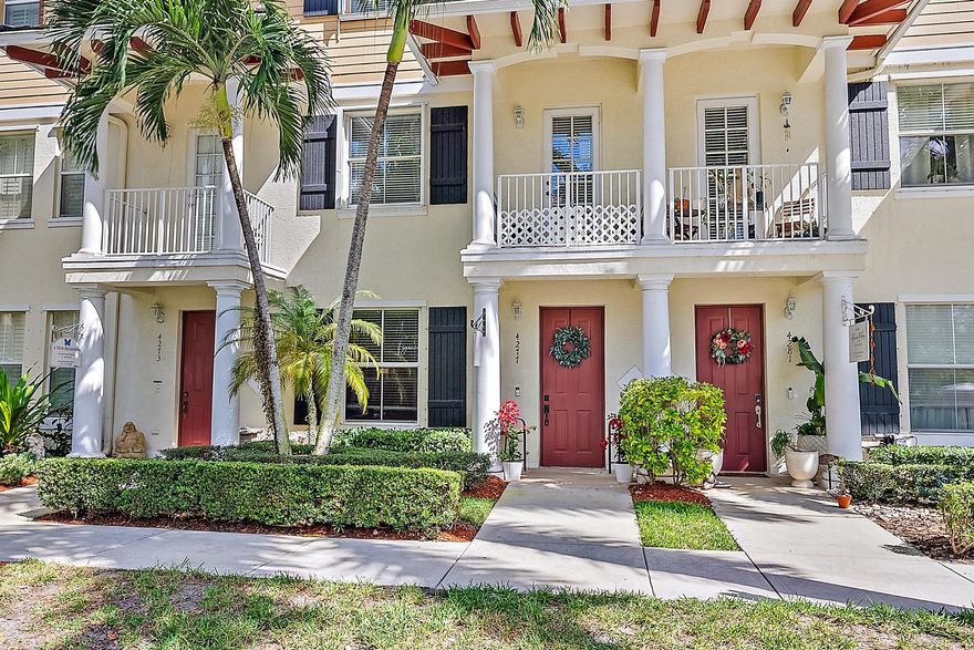 Discover the perfect blend of residential comfort and entrepreneurial opportunity in this 2-bedroom, 2-full bath, 2-half bath, 2 car garage townhome, located in the highly desirable community of Antigua at Abacoa.  This property offers an innovative mix of residential and commercial spaces.

The first floor reveals a fully equipped  hair salon with a separate entrance, two parking spaces, creating an excellent opportunity for any stylist looking to establish your business or an investor seeking an income-generating asset. This thoughtfully designed salon has the capacity for three styling chairs, a hair washer station, and a drying station. 

On the second floor, you'll discover the comfortable living space, complete with a balcony overlooking an expansive green area. The kitchen, equipped with recently updated appliances and dining room offers a flexible space that can easily be transformed into an additional bedroom or office, providing adaptability to suit your lifestyle.

The third floor boasts an oversized primary bedroom and second bedroom with an ensuite bathroom. Adjacent to the guest bedroom is a versatile loft space that can be used as an office or additional living area.

This property stands out with its numerous upgrades. The roof was updated in 2021,  3.5-ton AC unit installed in 2018 and commercial grade hot water heater installed in 2023. The electric system was upgraded in 2022 to efficiently support salon equipment. The kitchen appliances were replaced in 2023, washer in 2018, and dryer replaced in 2021.  Impact glass on ground floor and accordion shutters upper floors.

Location is key, and this townhome is perfectly situated in the heart of Abacoa. Enjoy the convenience of being in close proximity to a vibrant array of shops, restaurants, the Roger Dean Stadium, and Florida Atlantic University. Whether you're a sports enthusiast, a student, or simply seeking a dynamic community atmosphere, this property provides access to a variety of experiences.

What sets this property apart is its unique investment potential. With the capability to rent the business and living spaces separately, it opens doors to a diverse range of income-generating possibilities. Whether you choose to operate the salon space yourself or lease it to a business owner, the entrepreneurial opportunities are abundant. This property is not just a home; it's a strategic investment.