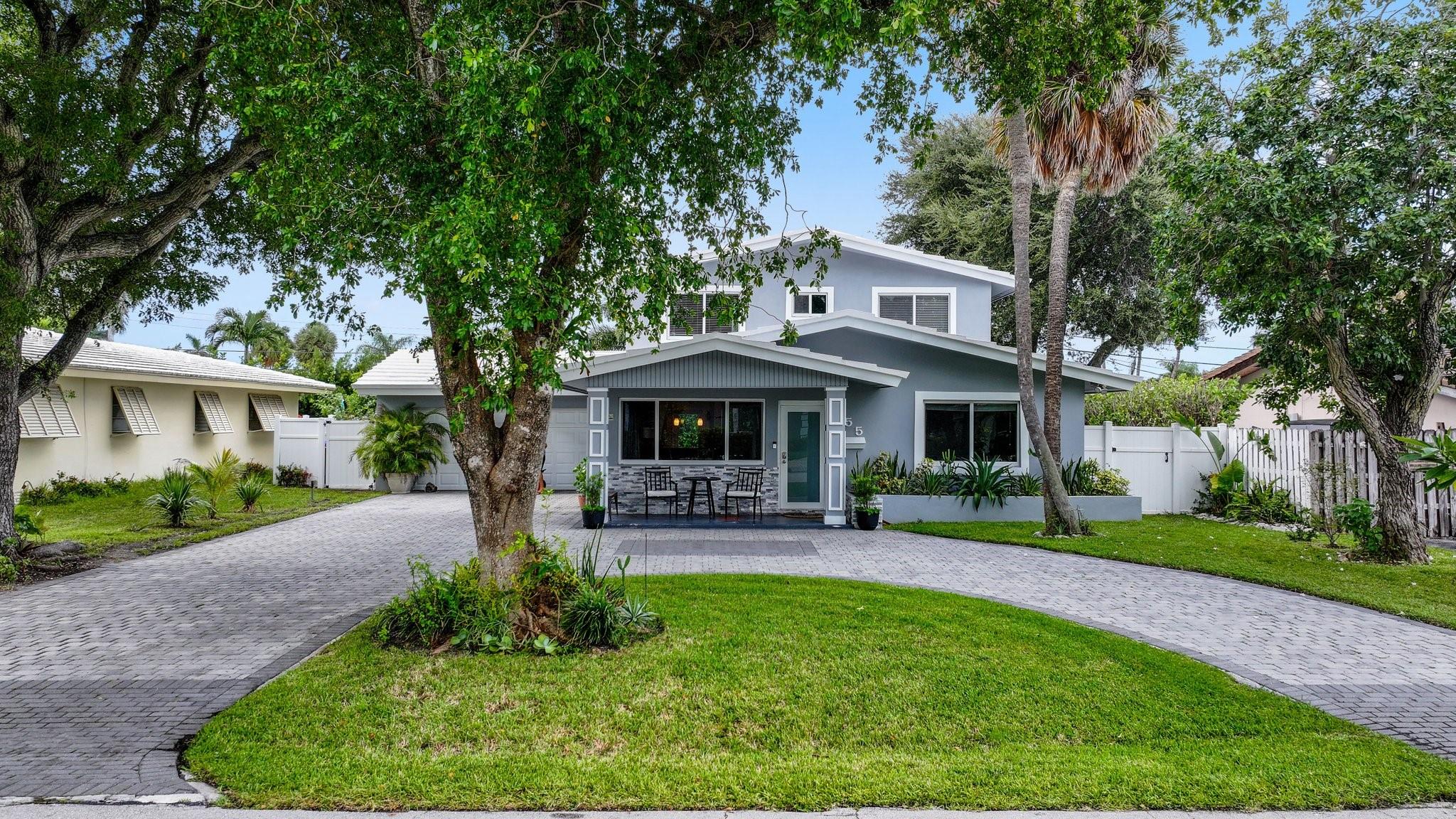 Come see this beautifully remodeled 4 bedroom, 3 full bath home located in the heart of Lauderdale-By-The-Sea!
The downstairs features split floor plan with 2 bedrooms and 2 bathrooms. The upstairs has 2 large bedrooms with a Jack and Jill bathroom. Large paved pool area with plenty of room to entertain, as well as additional parking in the front with a curved driveway, and 2 car garage. The home also features a water filtration system with reverse osmosis, conversion to saltwater pool, stucco/paint/sealant of roof, exterior ground lights, split A/C system, added laundry room and new washer/dryer, and remodeled indoor closet. Short walk to the beach, restaurants, shops and nightlife.