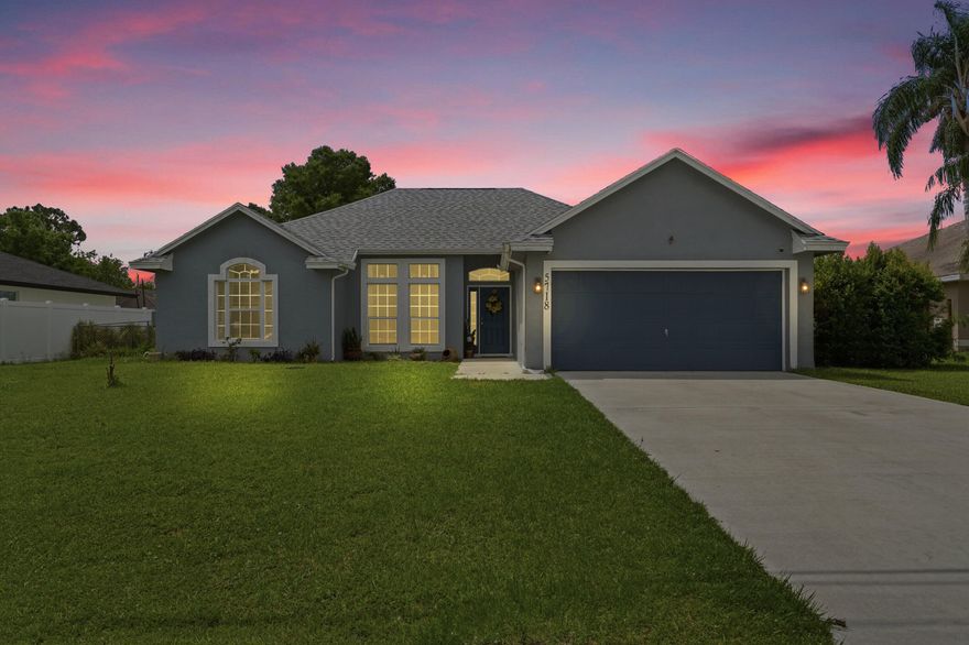 Located in the highly sought-after Torino area, this well-maintained, move-in ready 3BR/2BA home offers no HOA and a spacious backyard. Recent updates include a 2022 roof, 2022 A/C, 2023 water heater, and updated flooring throughout. Home features a security system with exterior cameras that will convey. Conveniently situated near I-95 and just minutes from St. Lucie West, offering a wide variety of shopping, dining, and everyday conveniences. Enjoy proximity to Clover Park (spring training home of the New York Mets) and PGA golf courses. This centrally located home offers both comfort and accessibility, ideal for a primary residence, seasonal use, or investment.