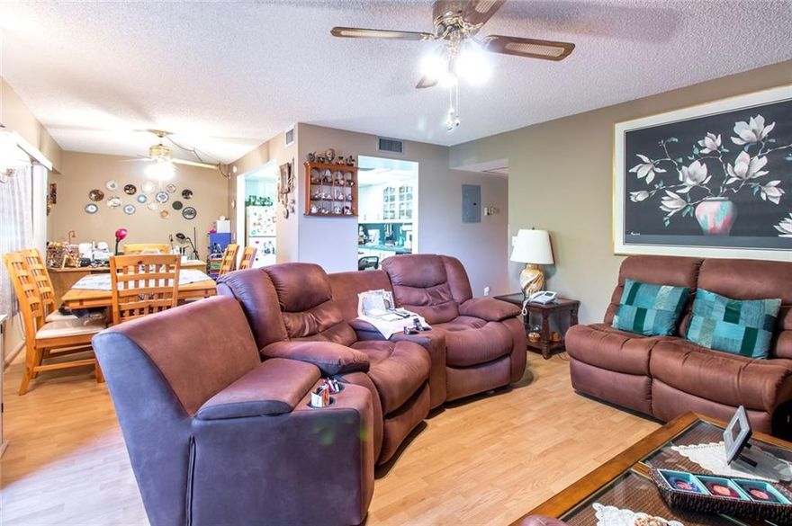 MOTIVATED SELLER!!!! Well maintained unit move in ready or rent immediately. Great NO disturbance top floor and closest unit to the laundry room. Wide roomy layout .Lots of closet space. Patio fully equipped with impact rated sliding glass doors and which has a large storage closet . HOPA Housing..This community comes with amazing amenities and a full service Club House, maintenance includes Water, Cable and Medical alert system in unit .