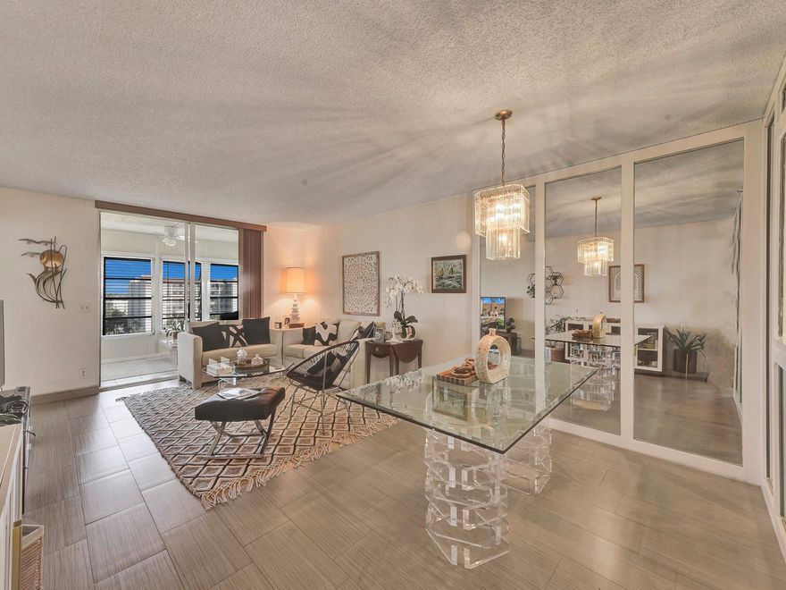 Luxury penthouse living in this top-floor, corner 2BR/2BA condo. Freshly painted with upgraded bathrooms and new kitchen countertops. Enjoy abundant natural light via impact windows and a secure lanai with hurricane shutters. Tiled floors throughout and a new AC system installed in 2021 enhance comfort. Community amenities include a clubhouse with pool, fitness center, party room, and library, plus barbecue pits, shuffleboard, and bocce court. Located within walking distance to shops, banks, and supermarkets, and minutes from vibrant downtown Delray, exquisite dining, and beaches. Ideal for 55+ residents seeking a premium lifestyle