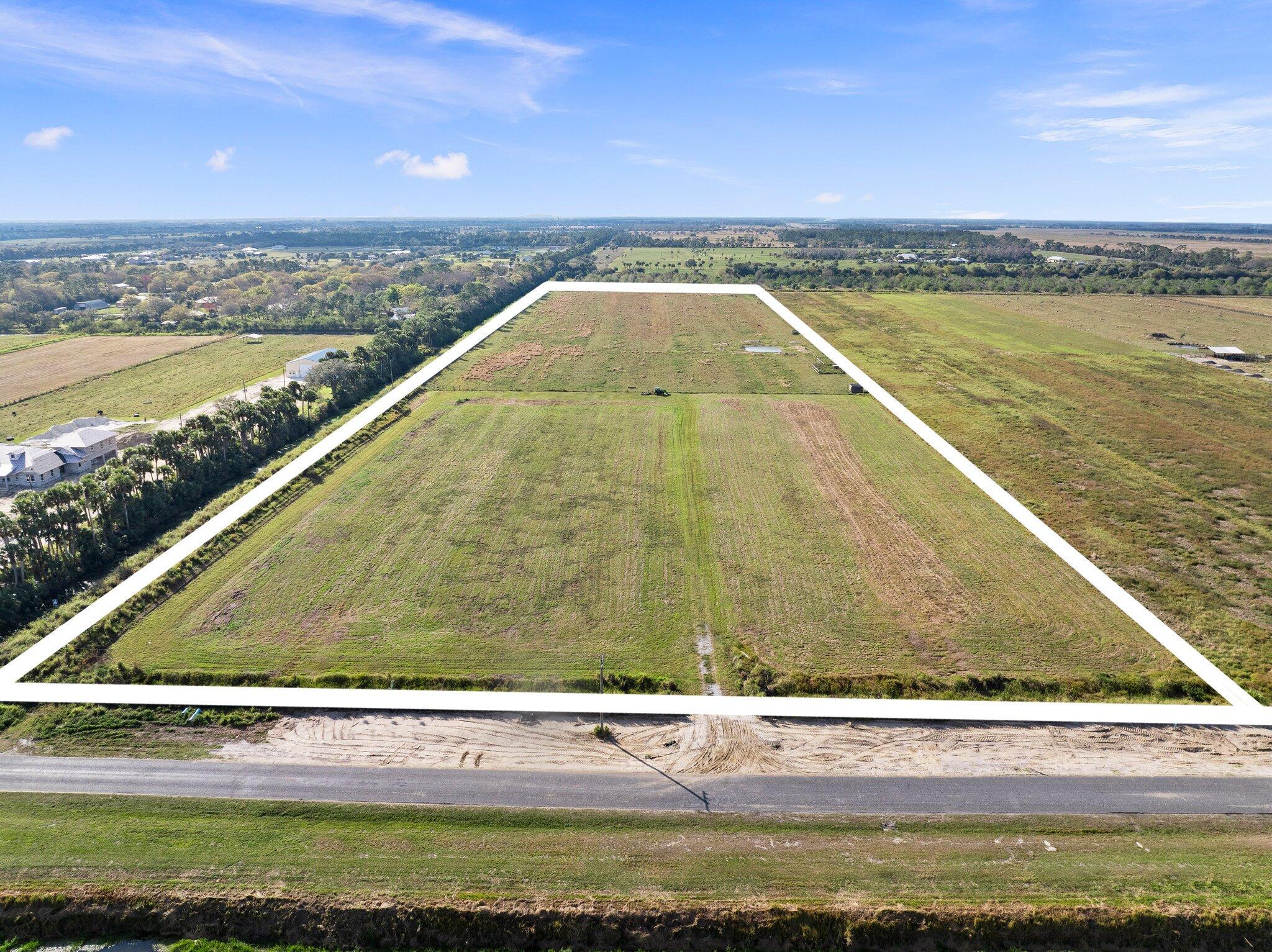 23.58 acres of pristine land in the heart of Port Saint Lucie, where you can build your dream home or create the ultimate equestrian estate. With ample acreage, the most scenic setting and plenty of room for horses, barns, and more, this is your chance to design a property that is perfect for you! Balancing privacy and convenience, this expansive property is zoned AG-5 and offers endless possibilities--whether you're envisioning a custom luxury home, a working ranch, or your very own private retreat. Just minutes from the fairgrounds, major shopping, dining, I-95, and the Turnpike, you'll enjoy both tranquility and accessibility. The area is experiencing incredible growth, yet this property still provides serenity, space, and natural beauty.